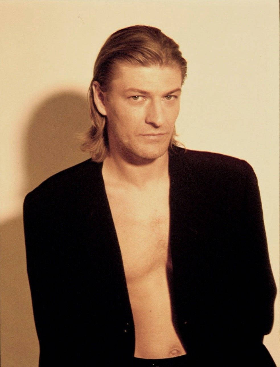 Actor Sean Bean With Long Hair For Magazine Background