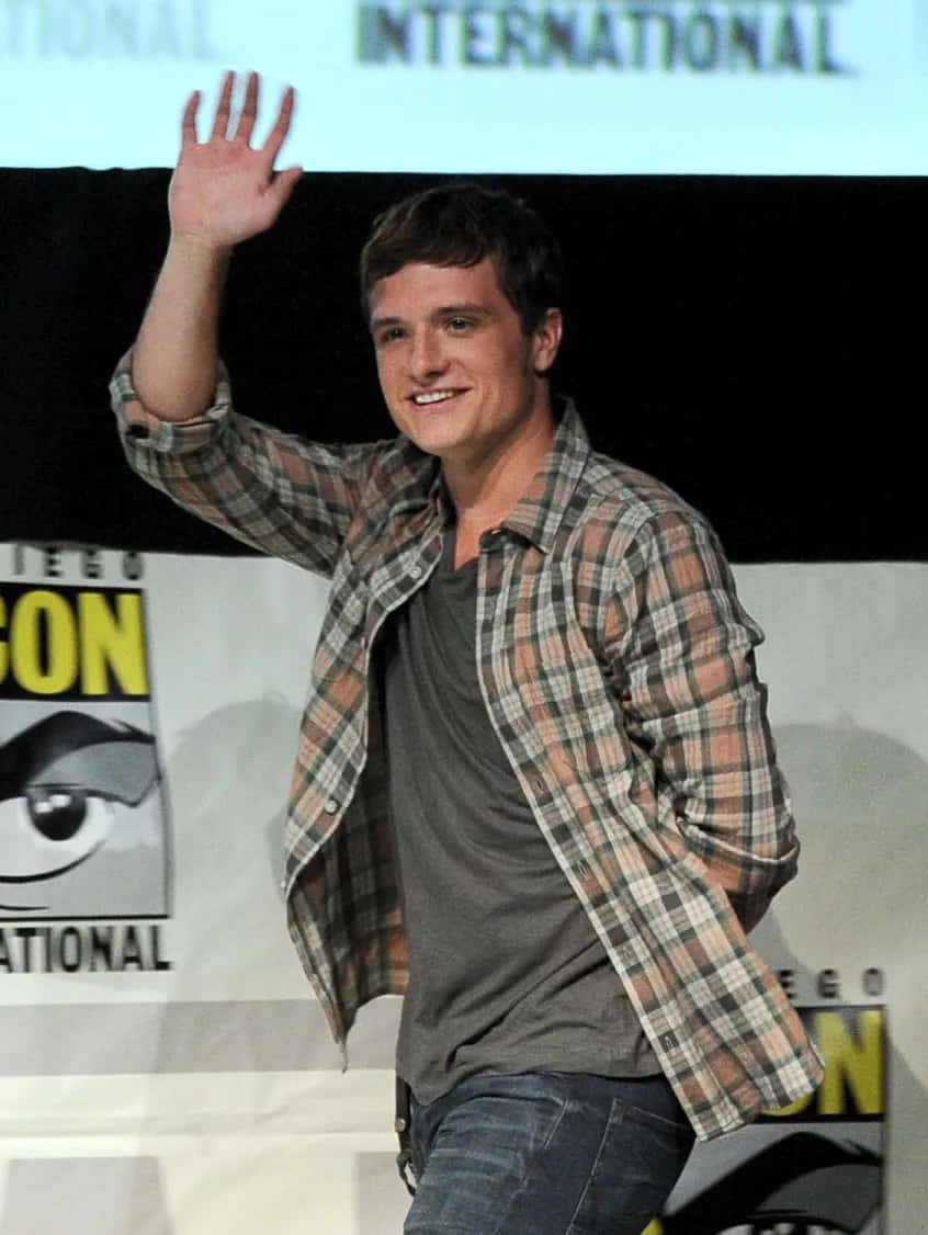 Actor Wavingat Comic Con Event