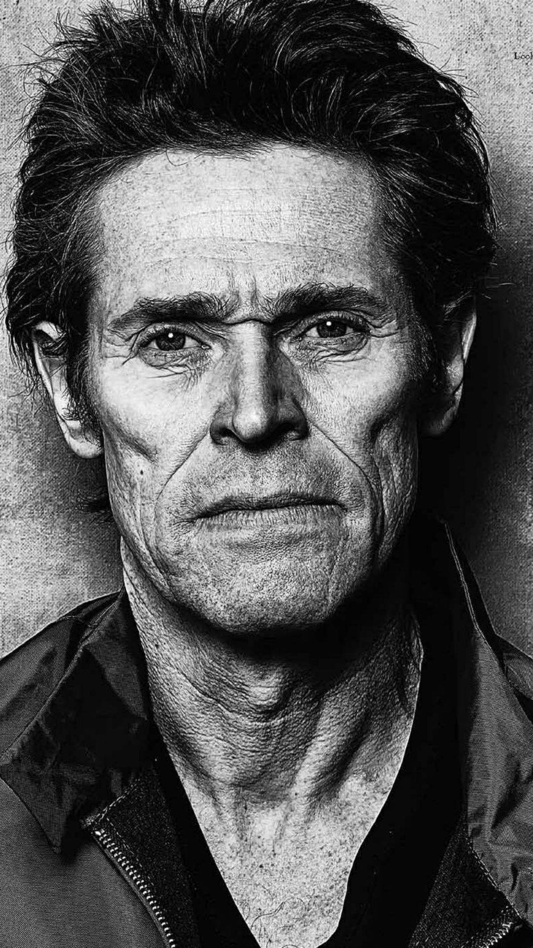 Actor Willem Dafoe Immersed In His Character Background