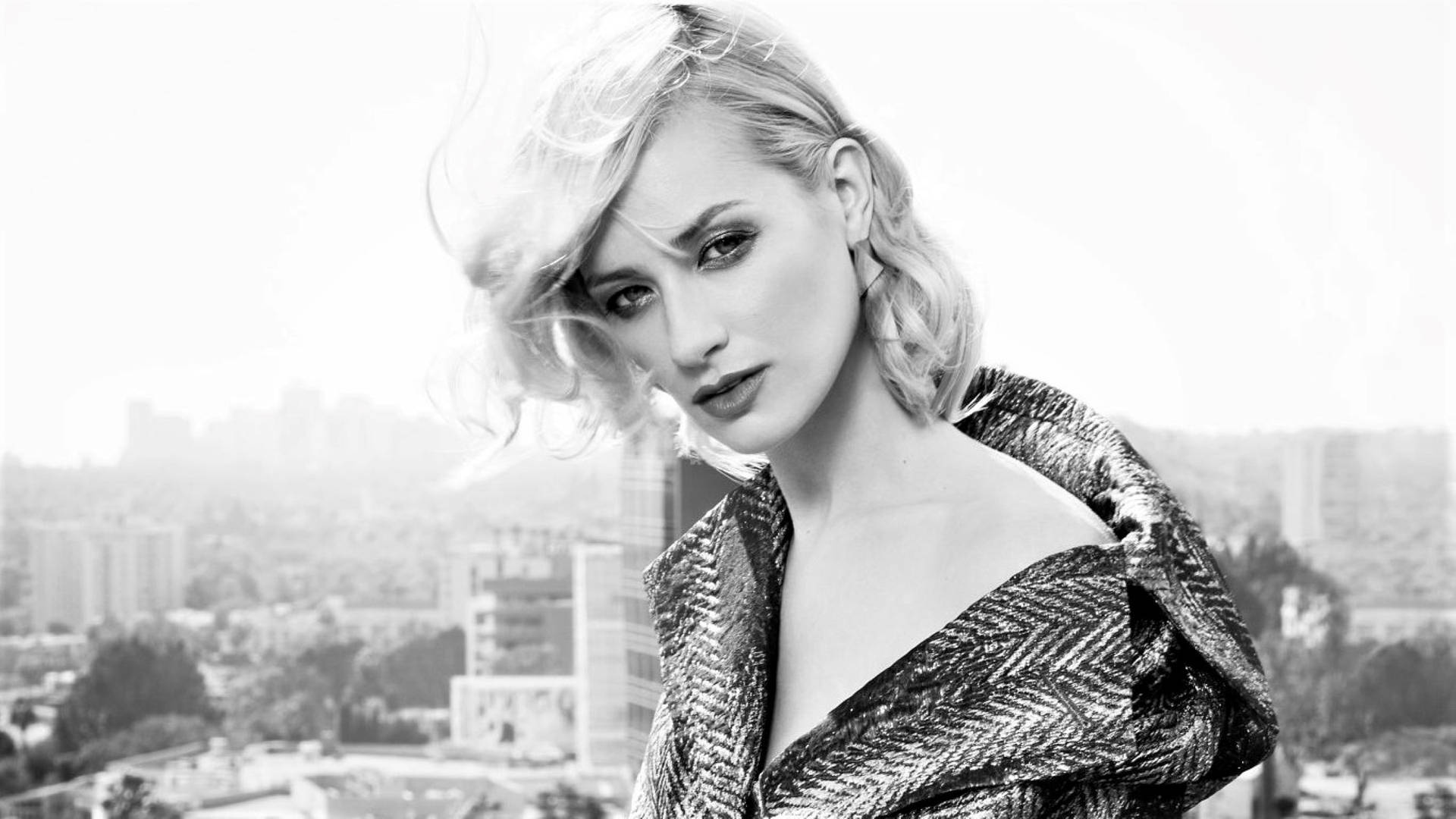 Actress Beth Behrs Dazzling In A Photoshoot For Vegas Magazine Background