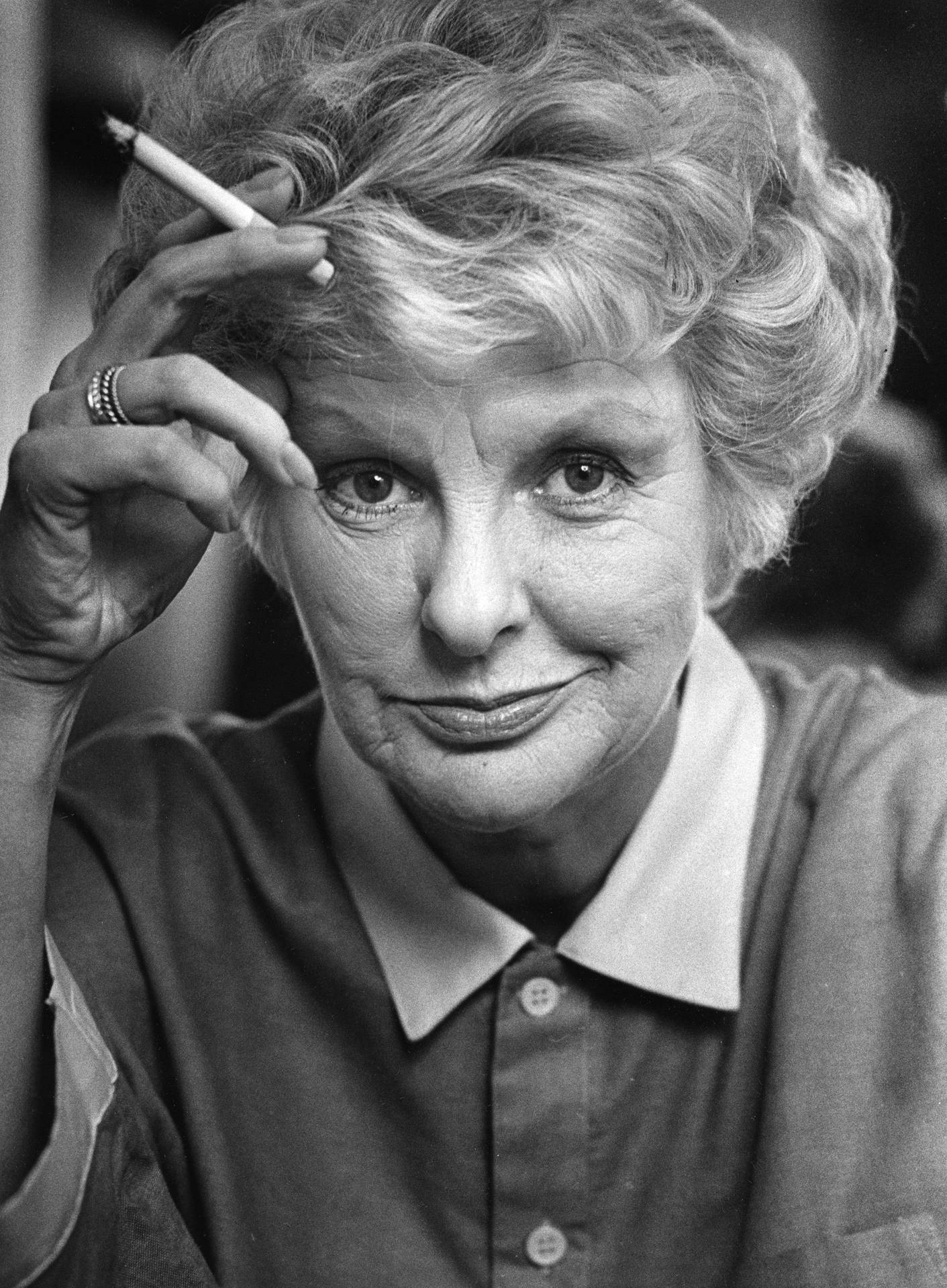 Actress Elaine Stritch Cool Cigarette Portrait