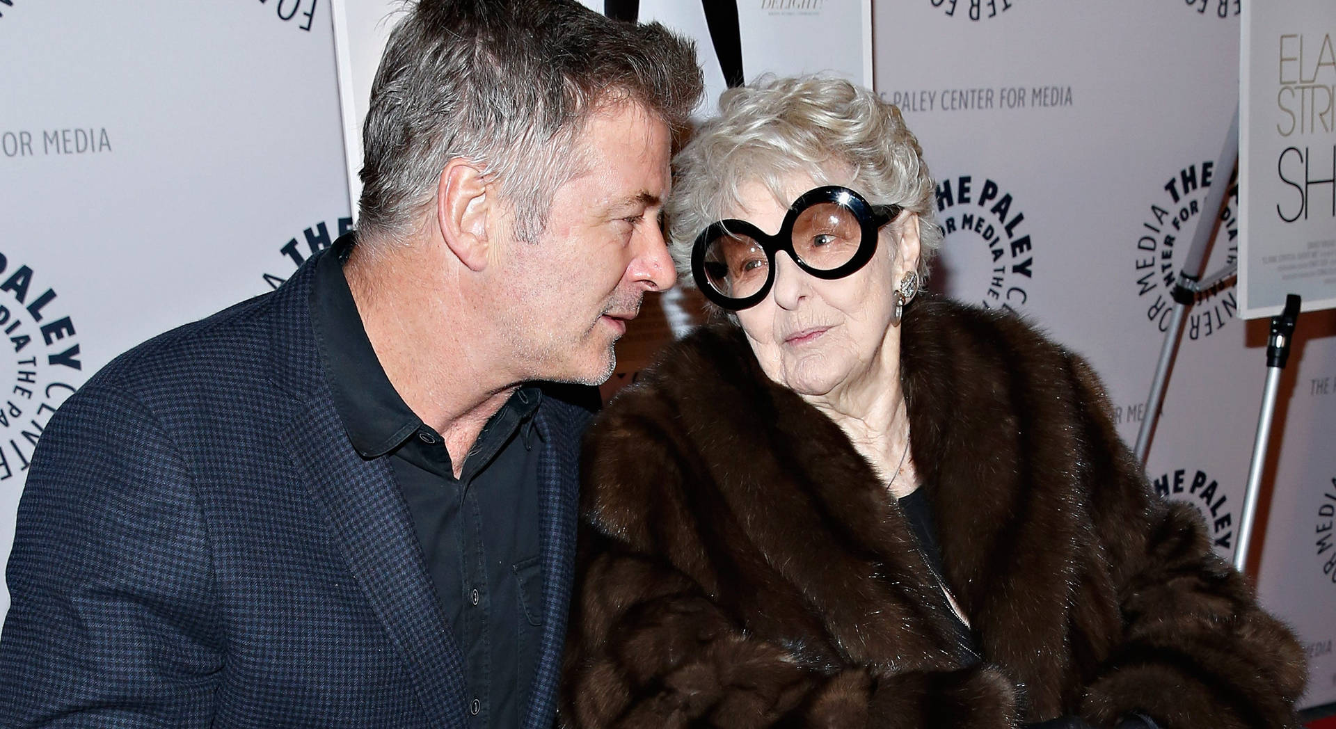 Actress Elaine Stritch With Actor Alec Baldwin