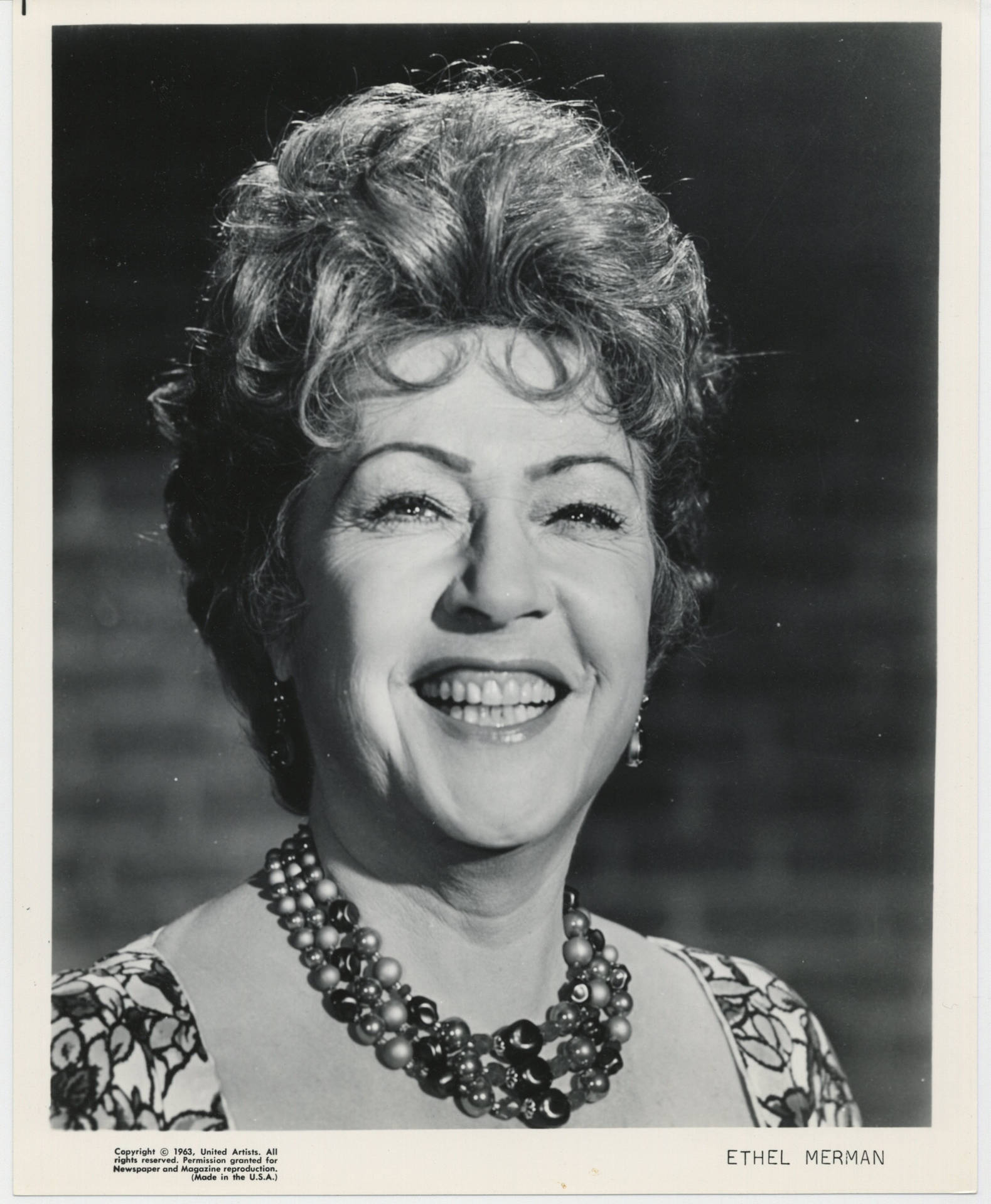 Actress Ethel Merman All Smiles Portrait