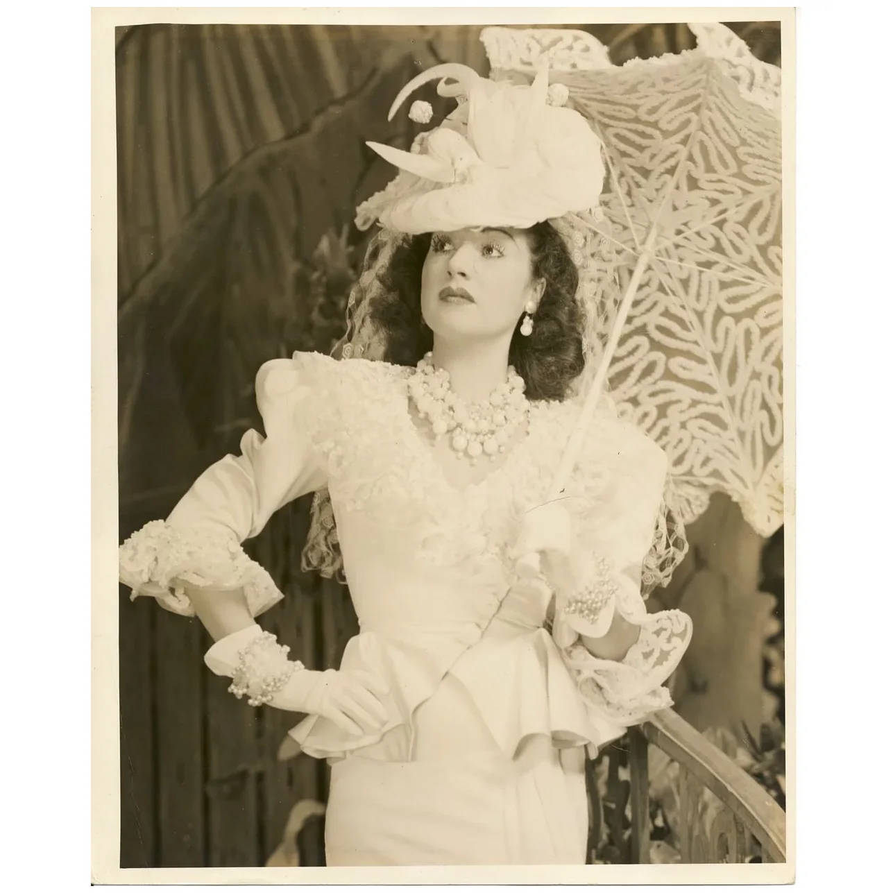 Actress Ethel Merman Fabulous White Outfit