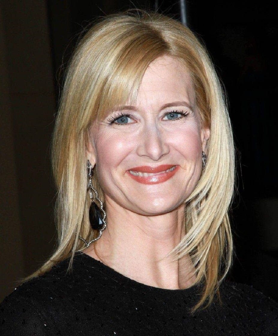 Actress Laura Dern Wearing Black Dress Background