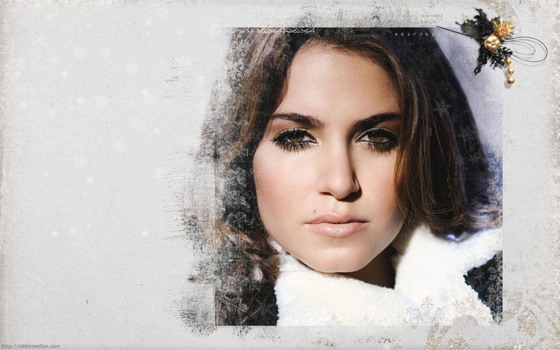 Actress Nikki Reed Poster Background