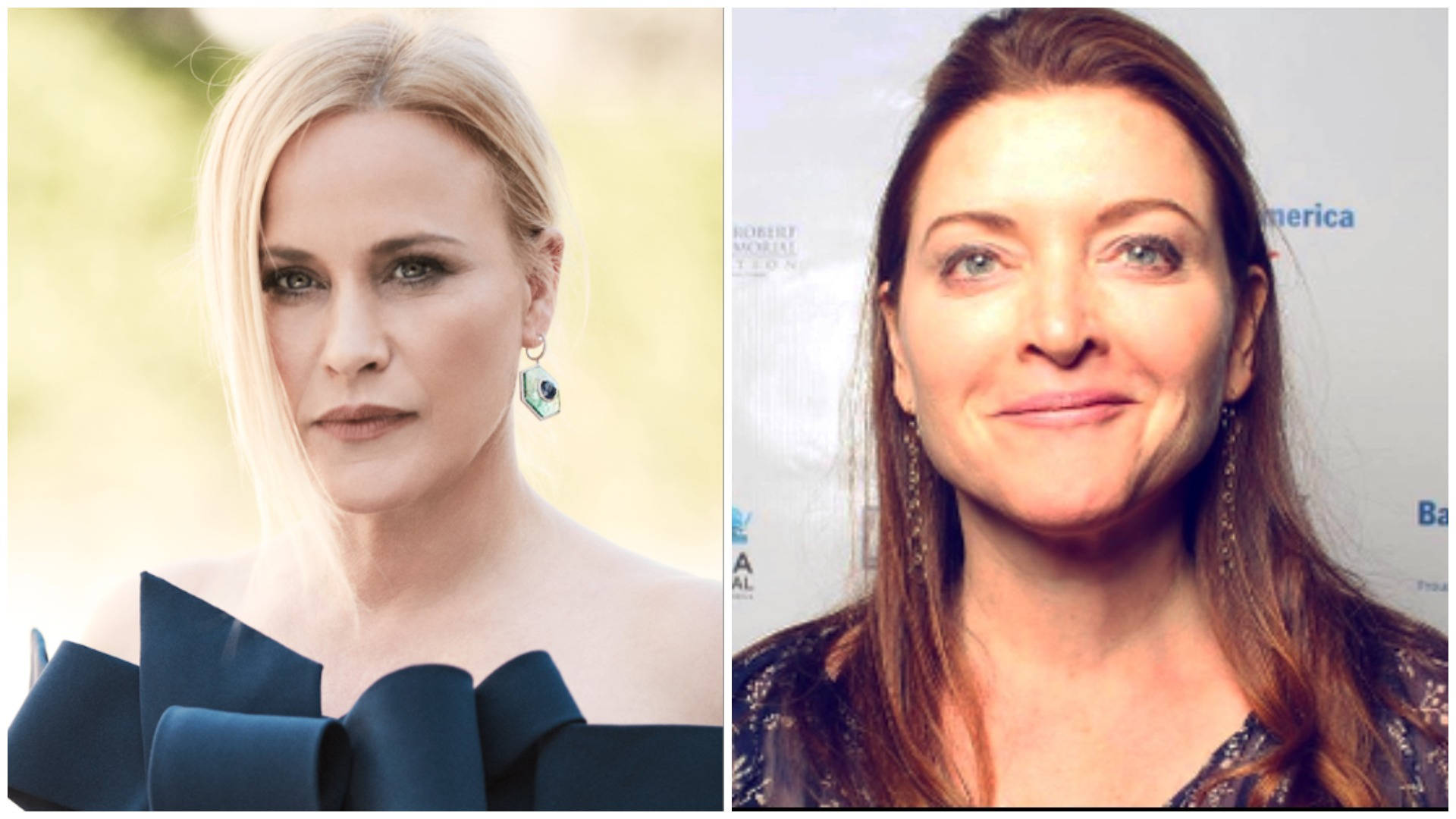 Actress Patricia Arquette And Writer Colette Burson Background