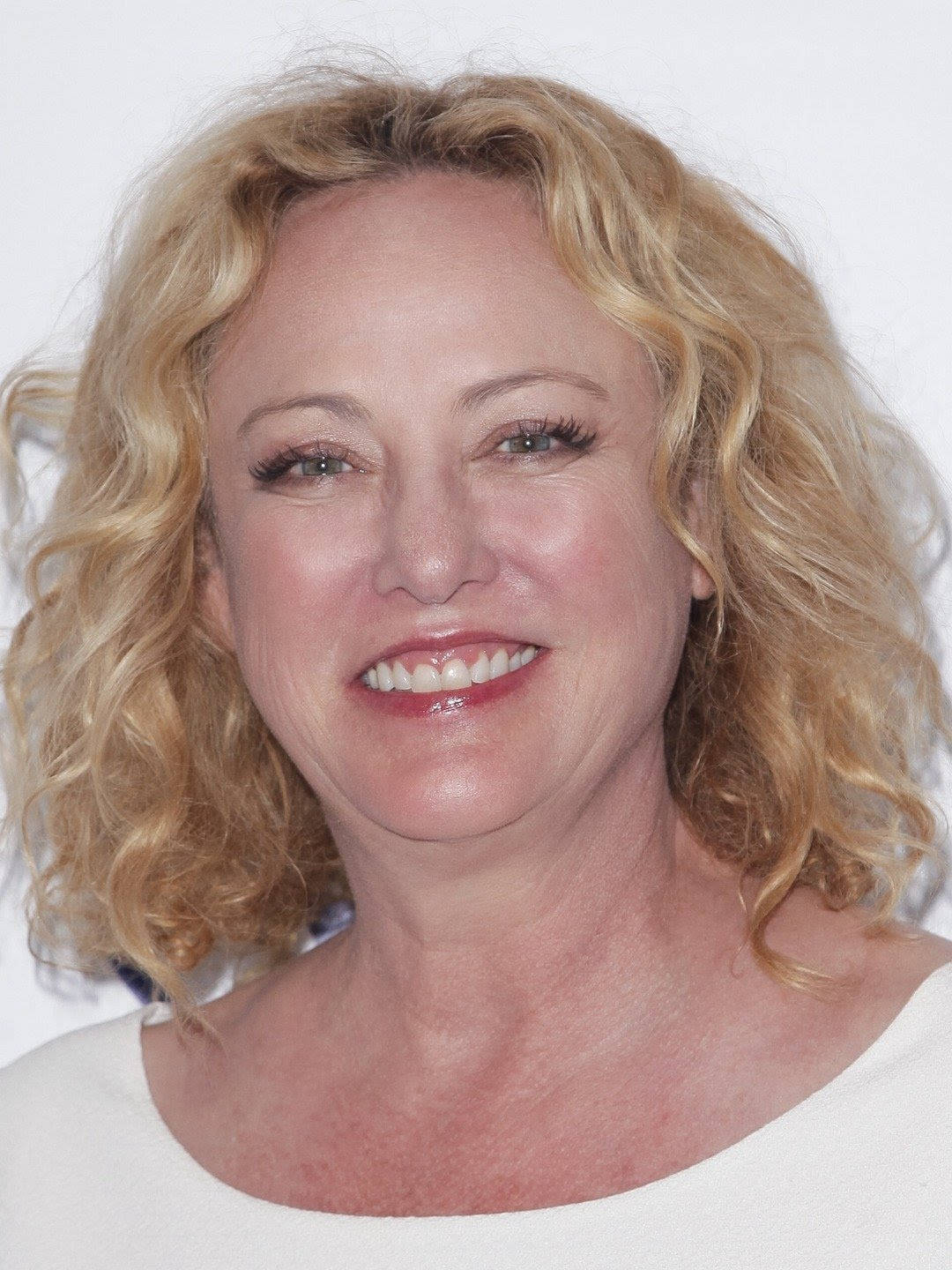 Actress Virginia Madsen Short Blonde Hair Background