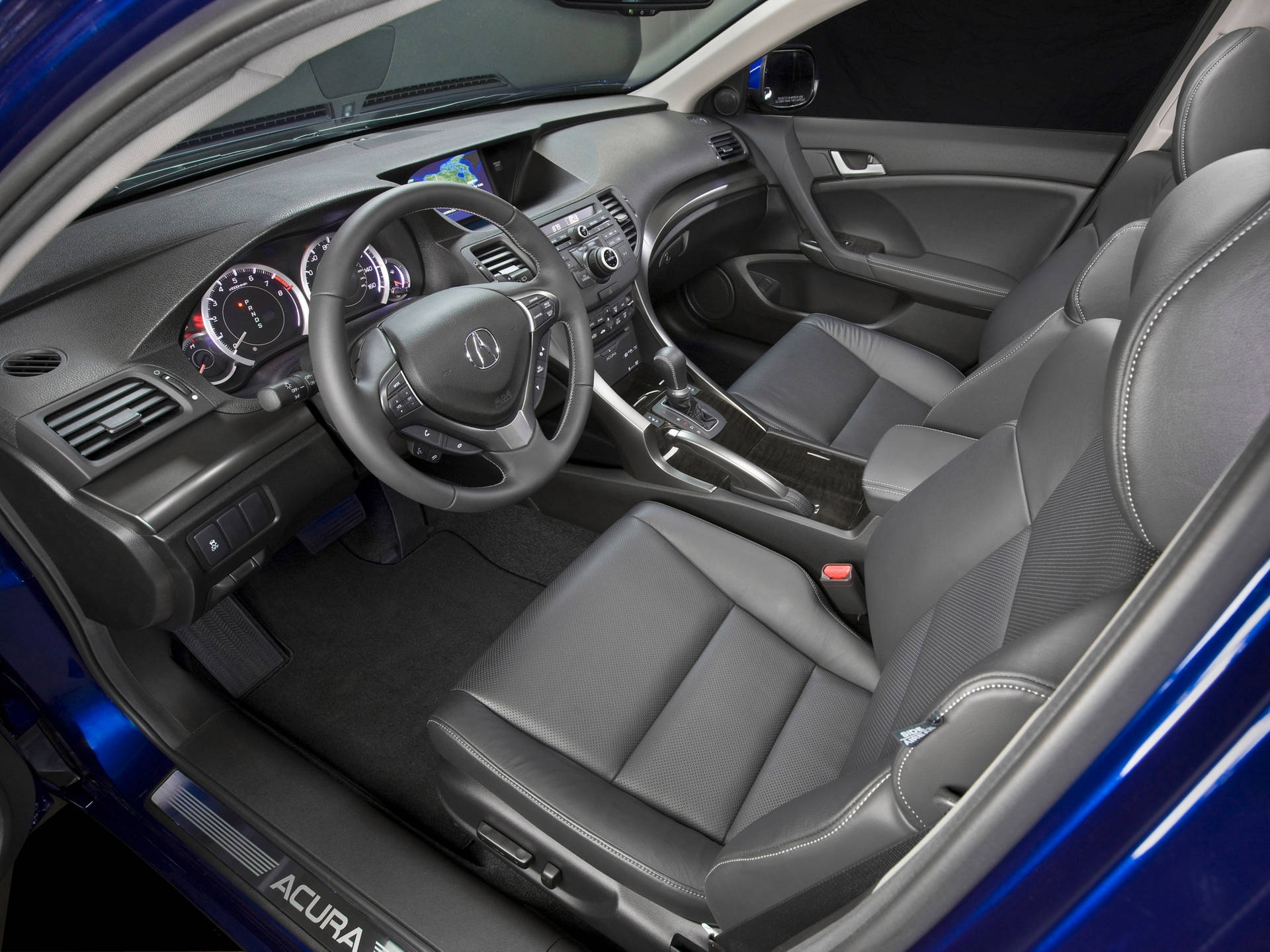 Acura Steering Wheel And Speedometer Background