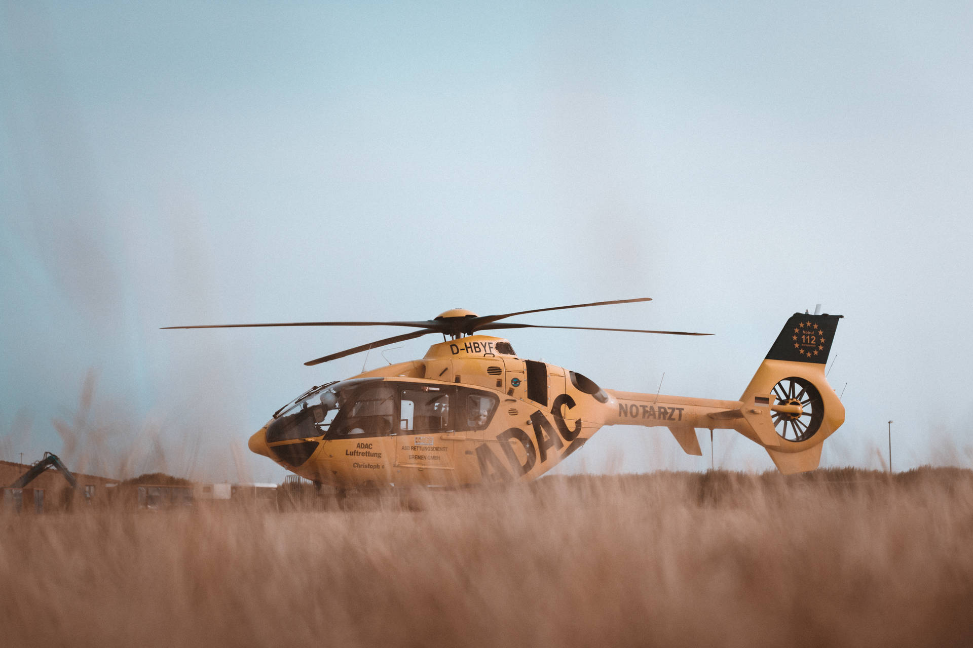 Adac Air Rescue Helicopter 4k Background