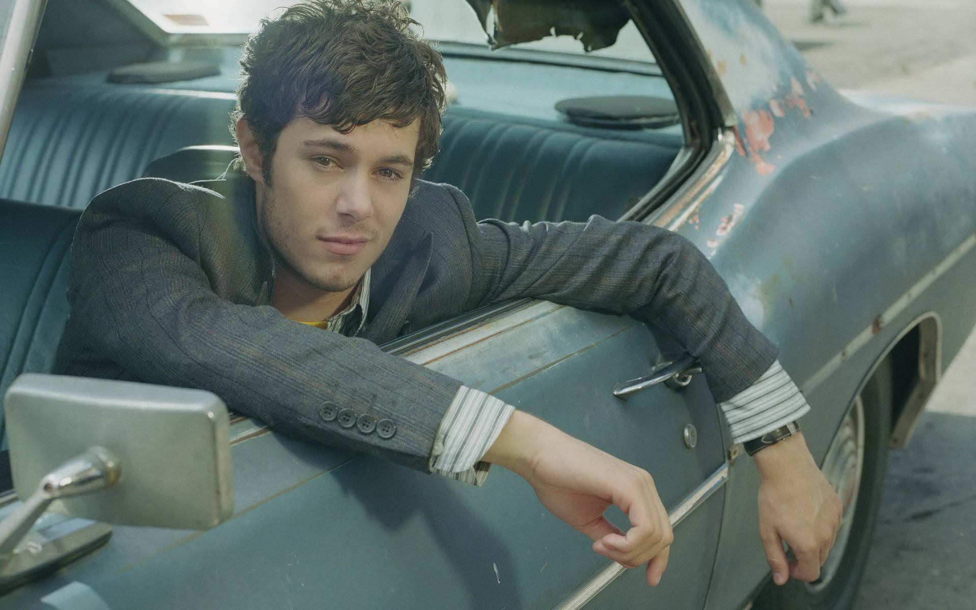 Adam Brody Vintage Car Background