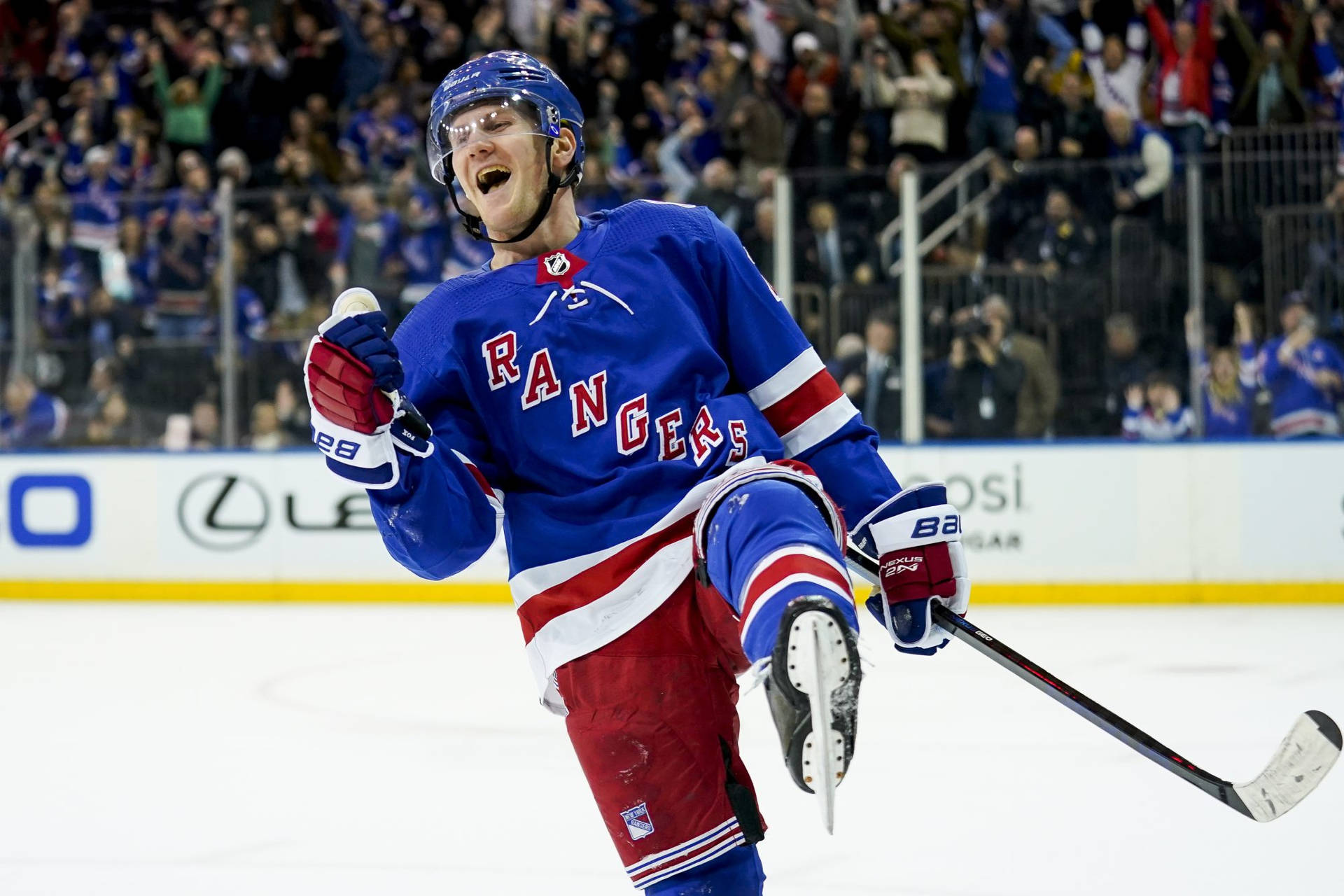 Adam Fox New York Rangers Celebration