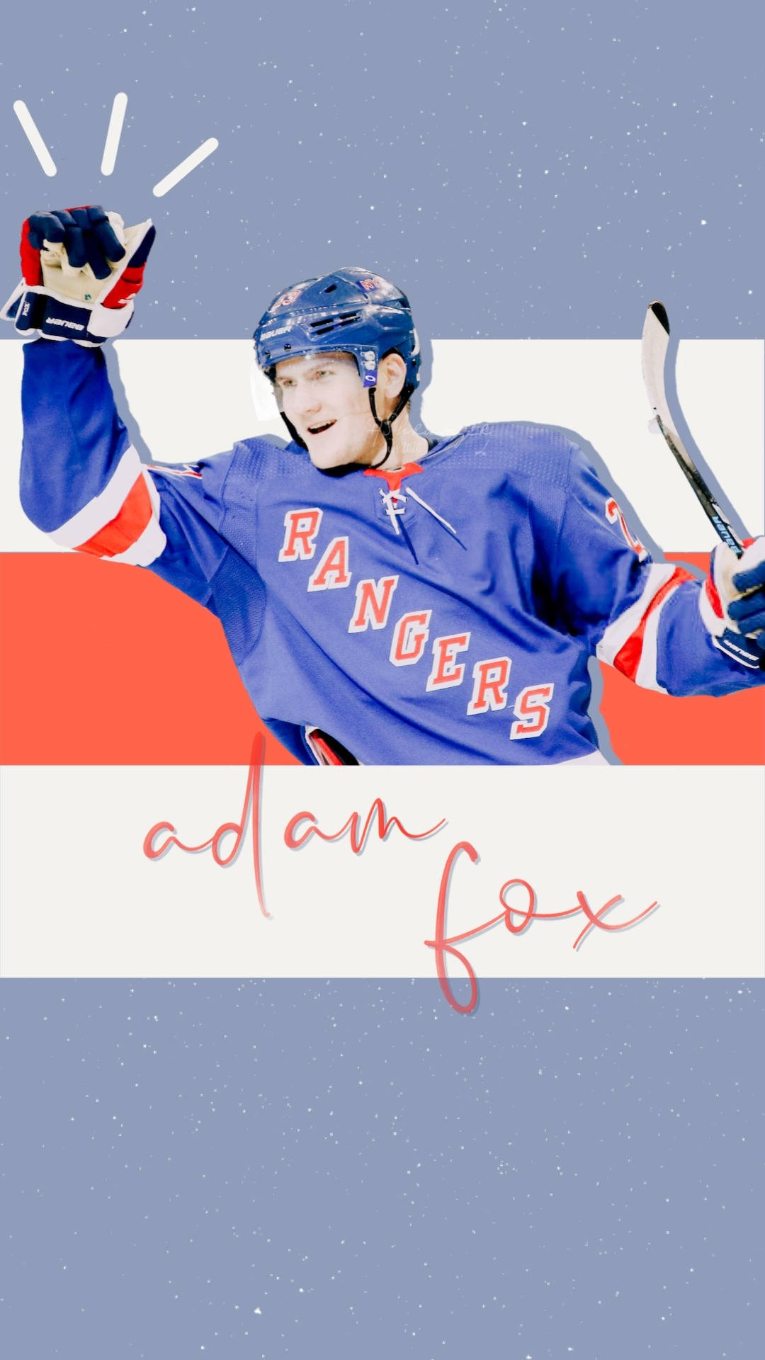 Adam Fox New York Rangers Fan Art