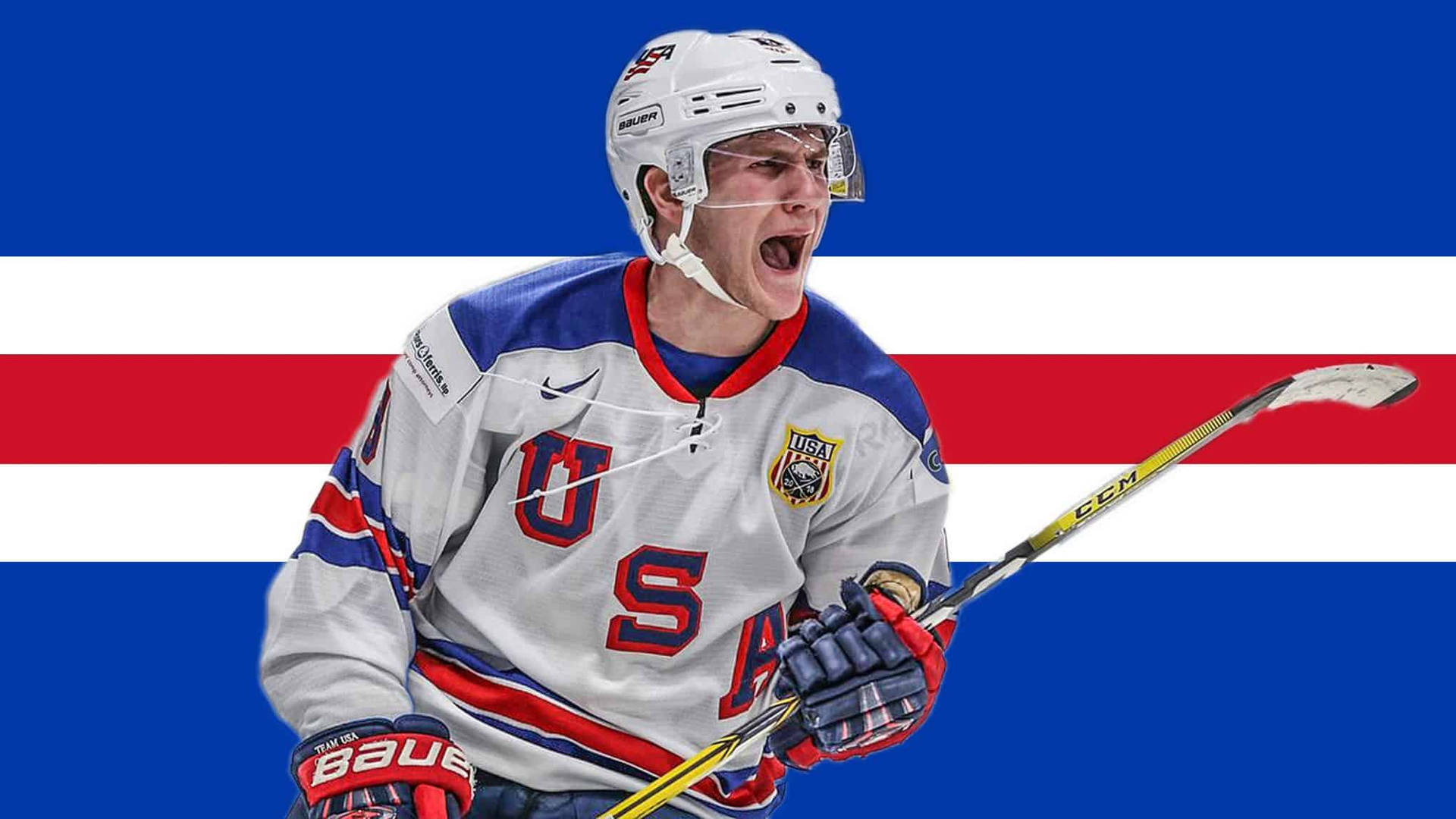 Adam Fox Team Usa Ice Hockey Background