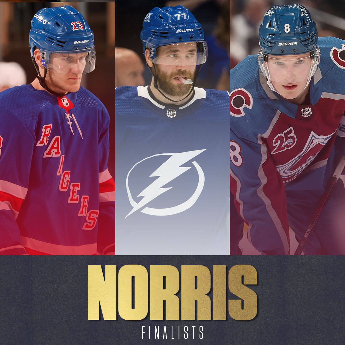 Adam Fox Victor Hedman Cale Makar Norris Finalists Background