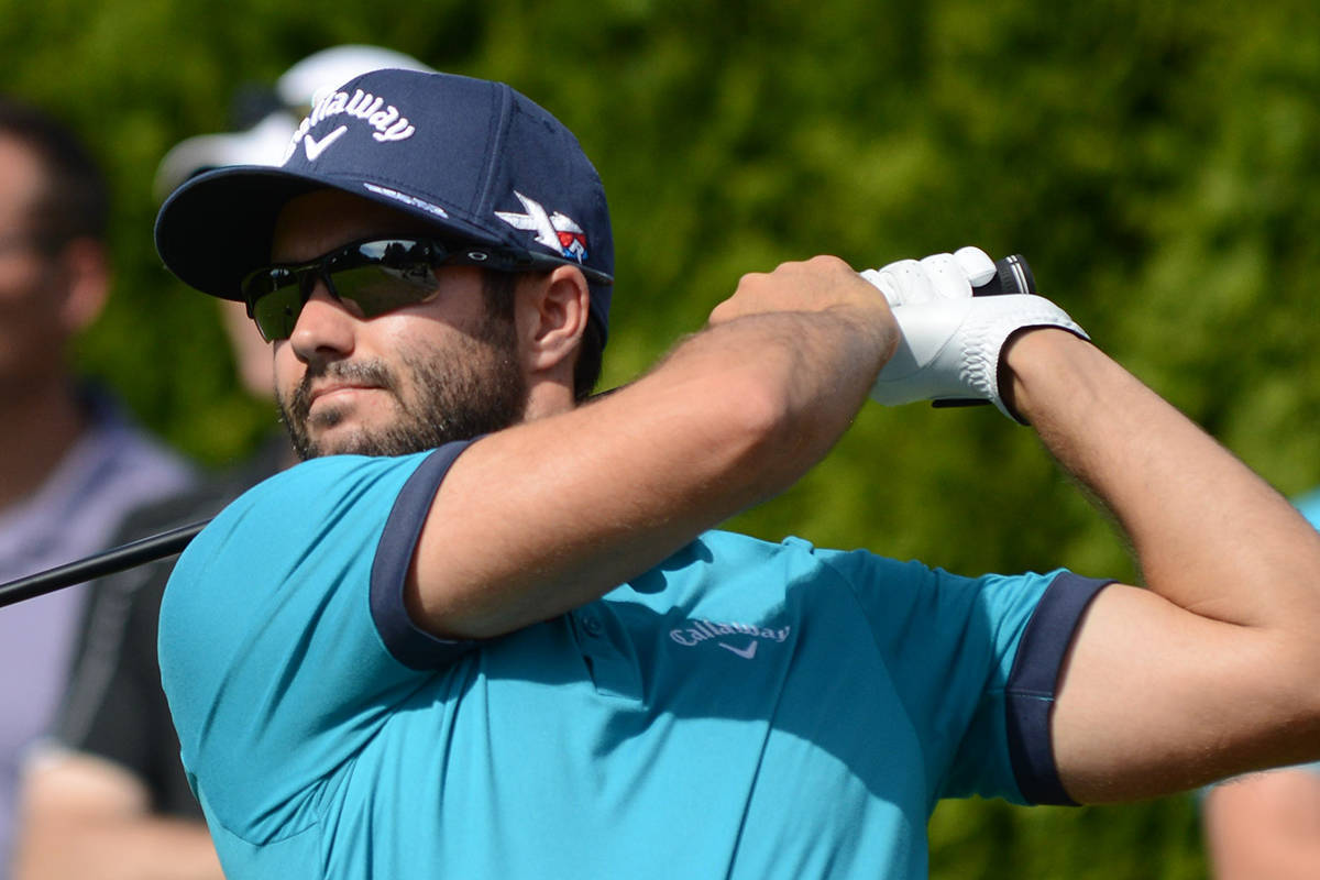 Adam Hadwin In Action During Professional Golf Tournament