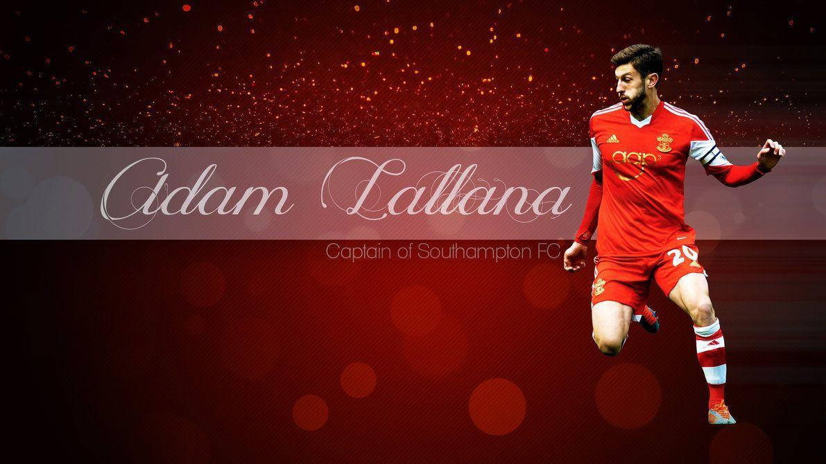 Adam Lallana In Action On The Football Pitch Background