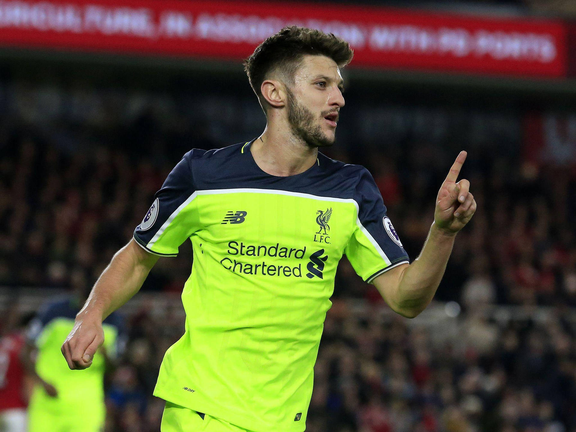 Adam Lallana Pointing Celebration Background