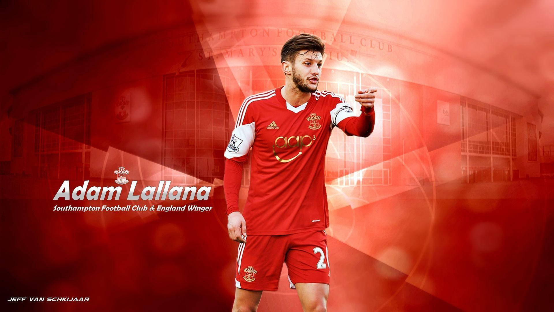 Adam Lallana Red Edit Background