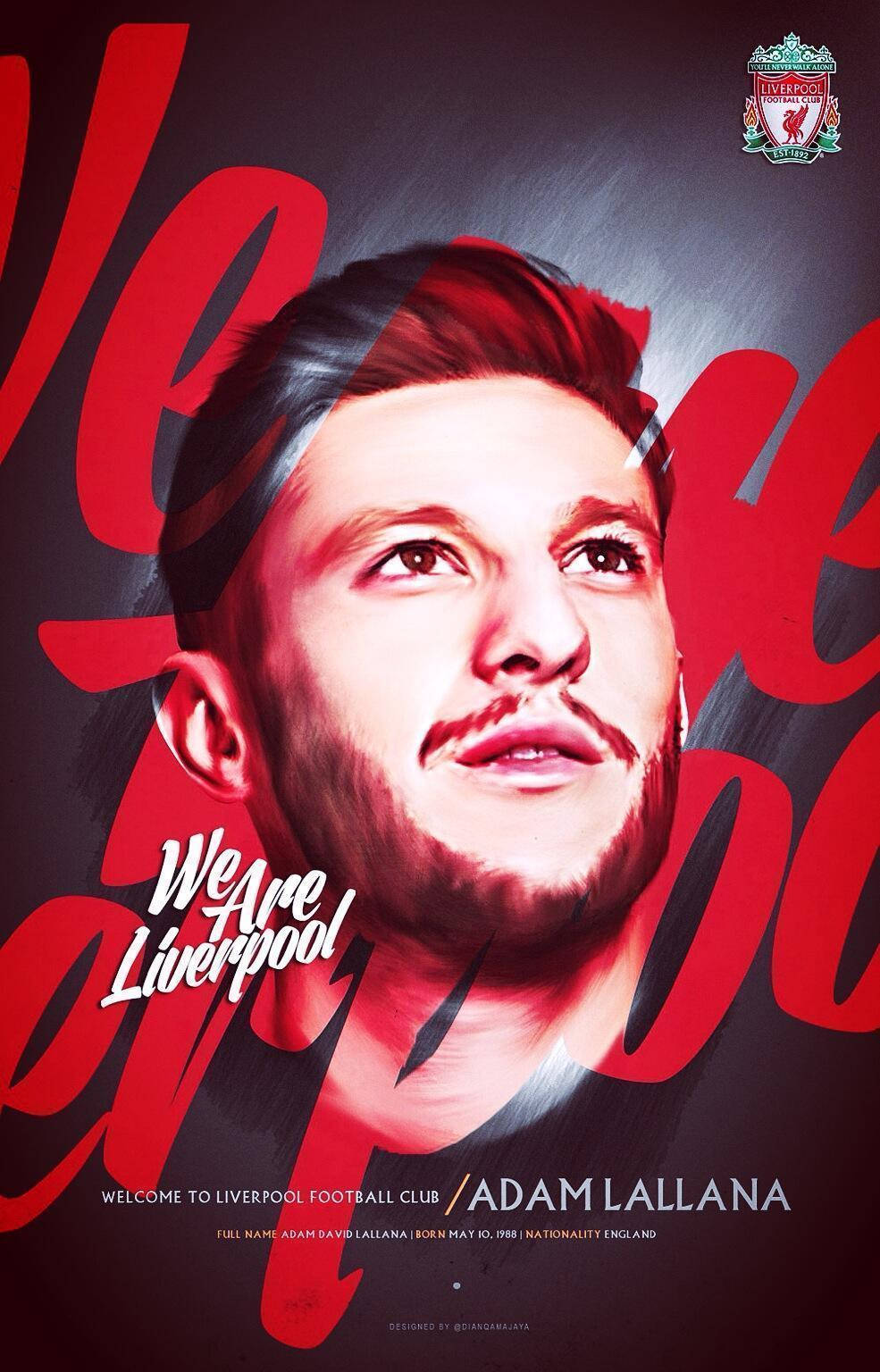 Adam Lallana We Are Liverpool Background