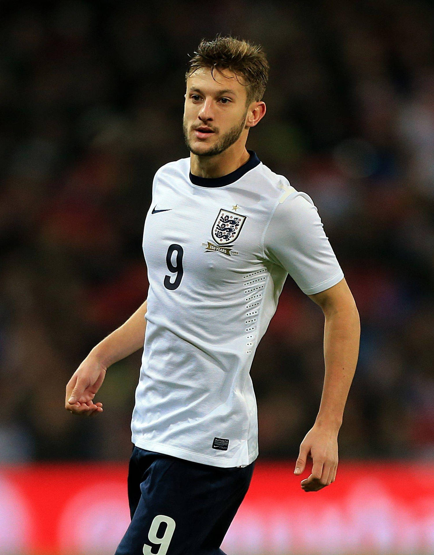 Adam Lallana Wearing England Kit Background