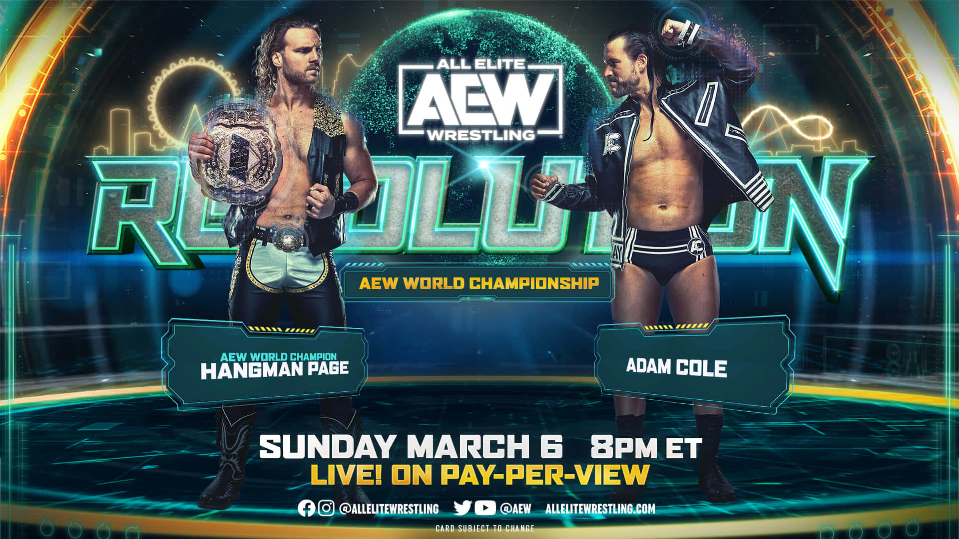 Adam Page And Adam Cole Aew World Championship