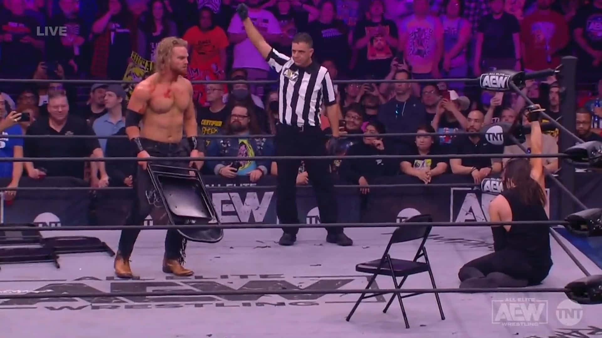 Adam Page And Adam Cole Intense Fight