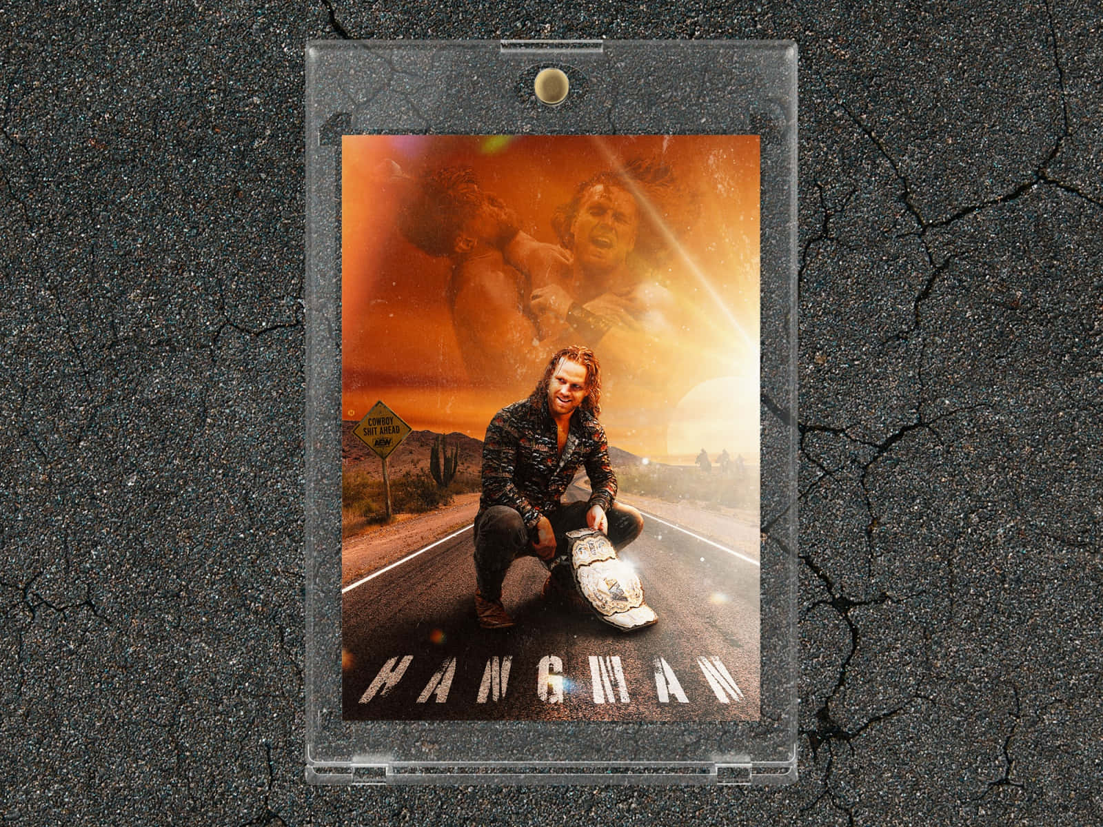 Adam Page Posing In A Wrestling Ring