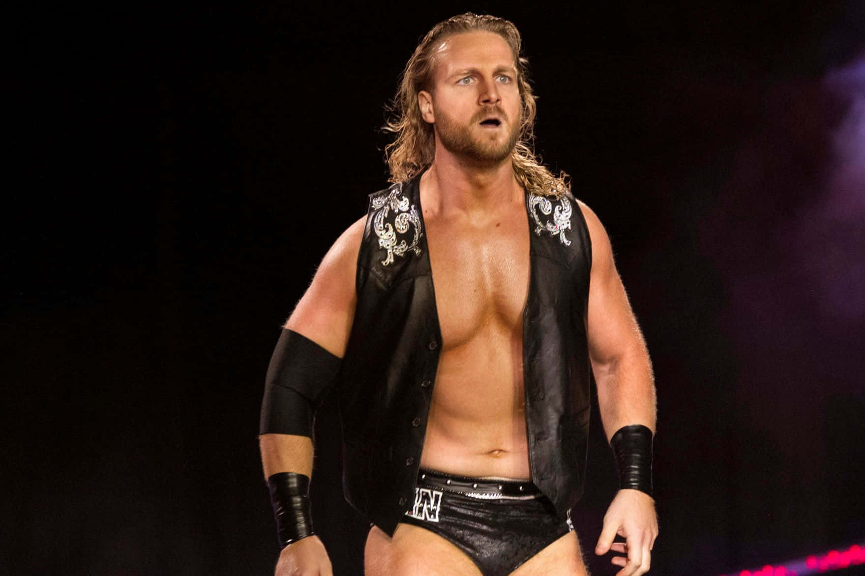 Adam Page Wearing Black Cowboy Vest