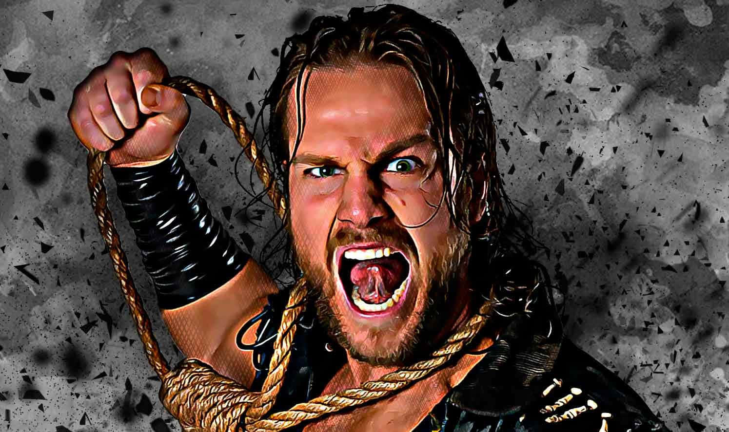 Adam Page Wearing Noose On Neck Background