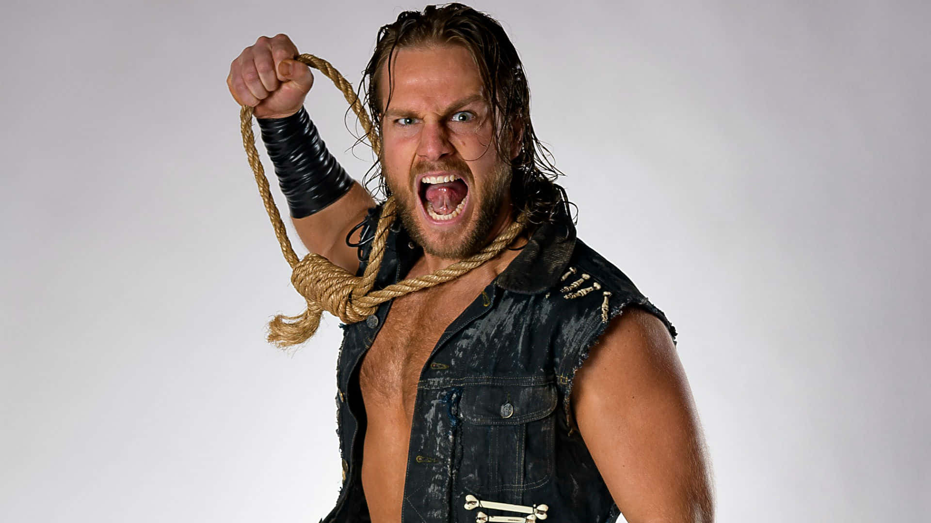 Adam Page Wearing Noose Background