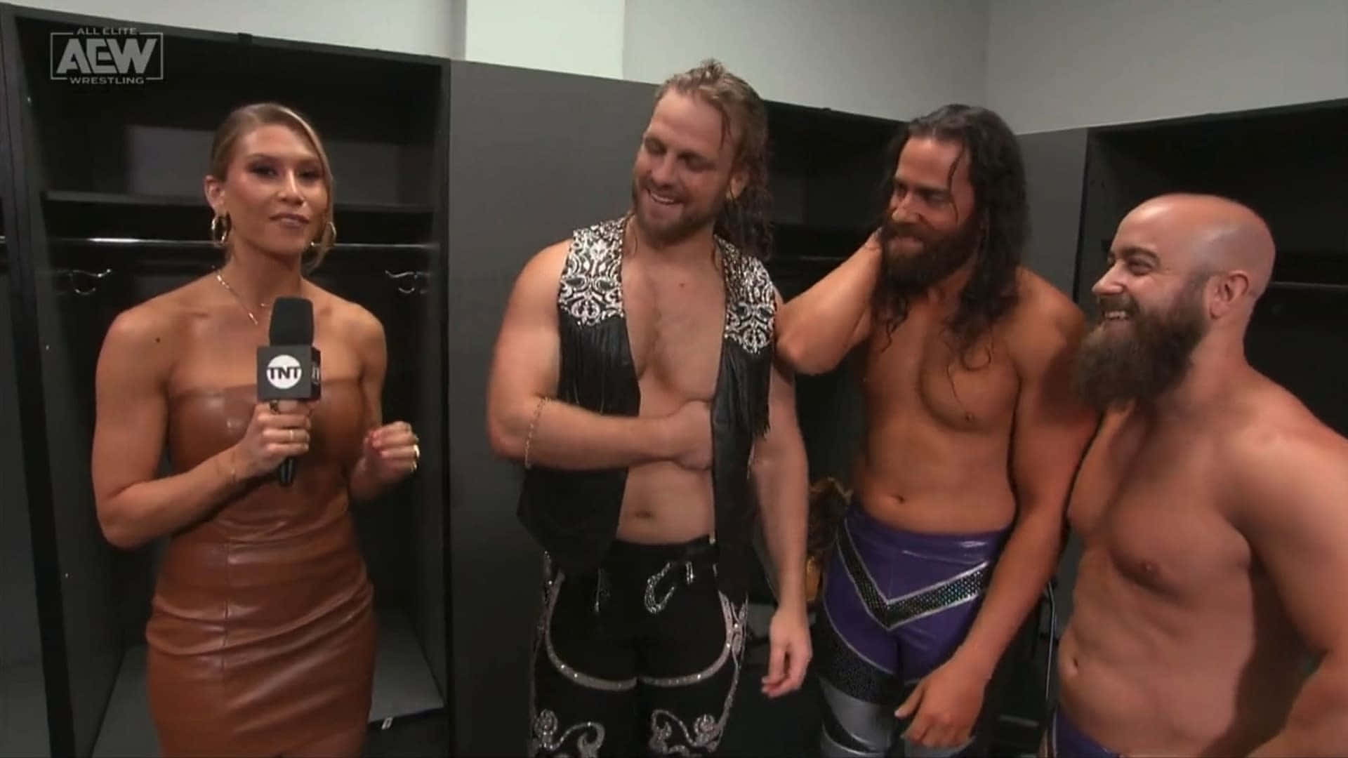 Adam Page With John Silver And Brodie Lee Jr. Background