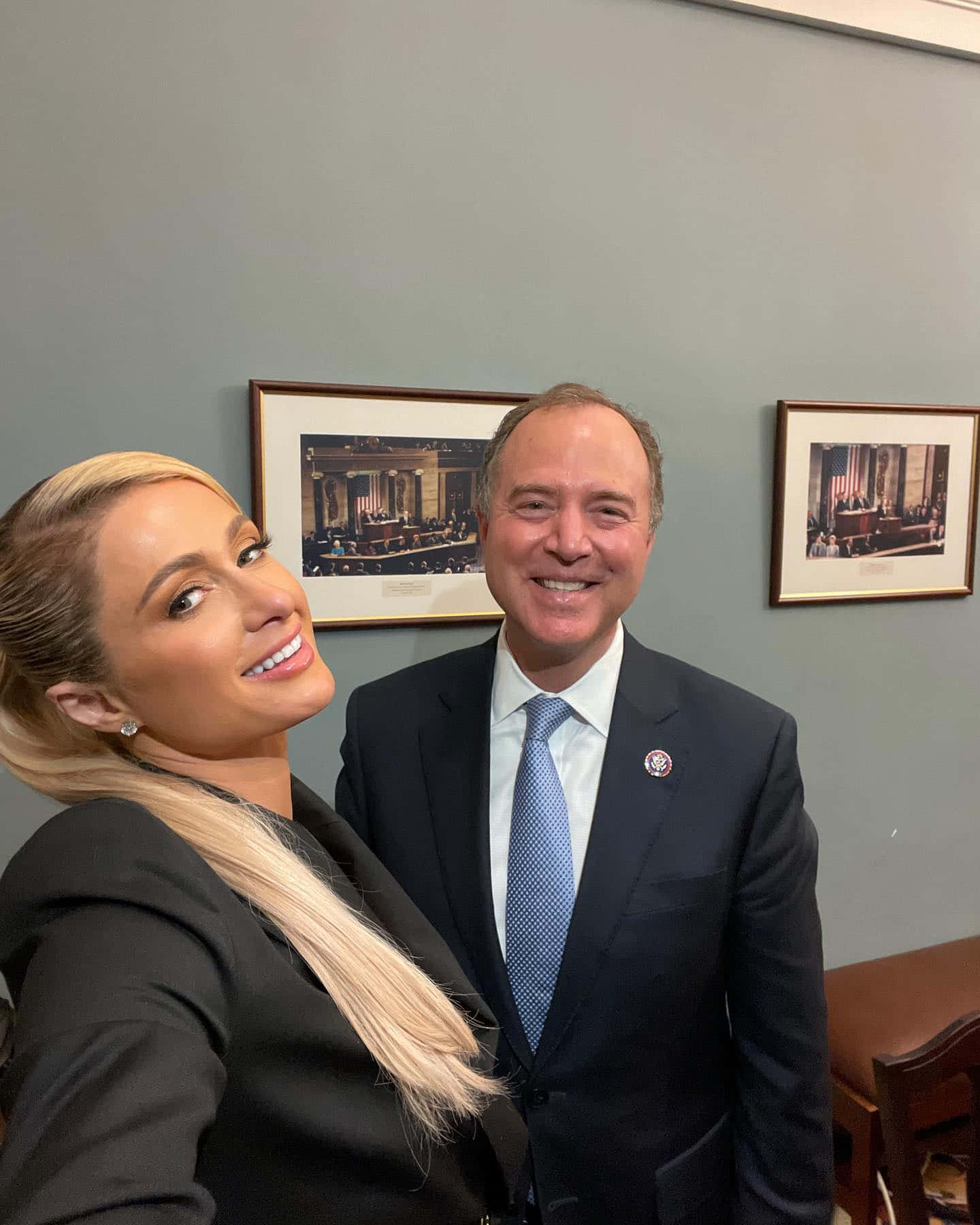 Adam Schiff And Paris Hilton