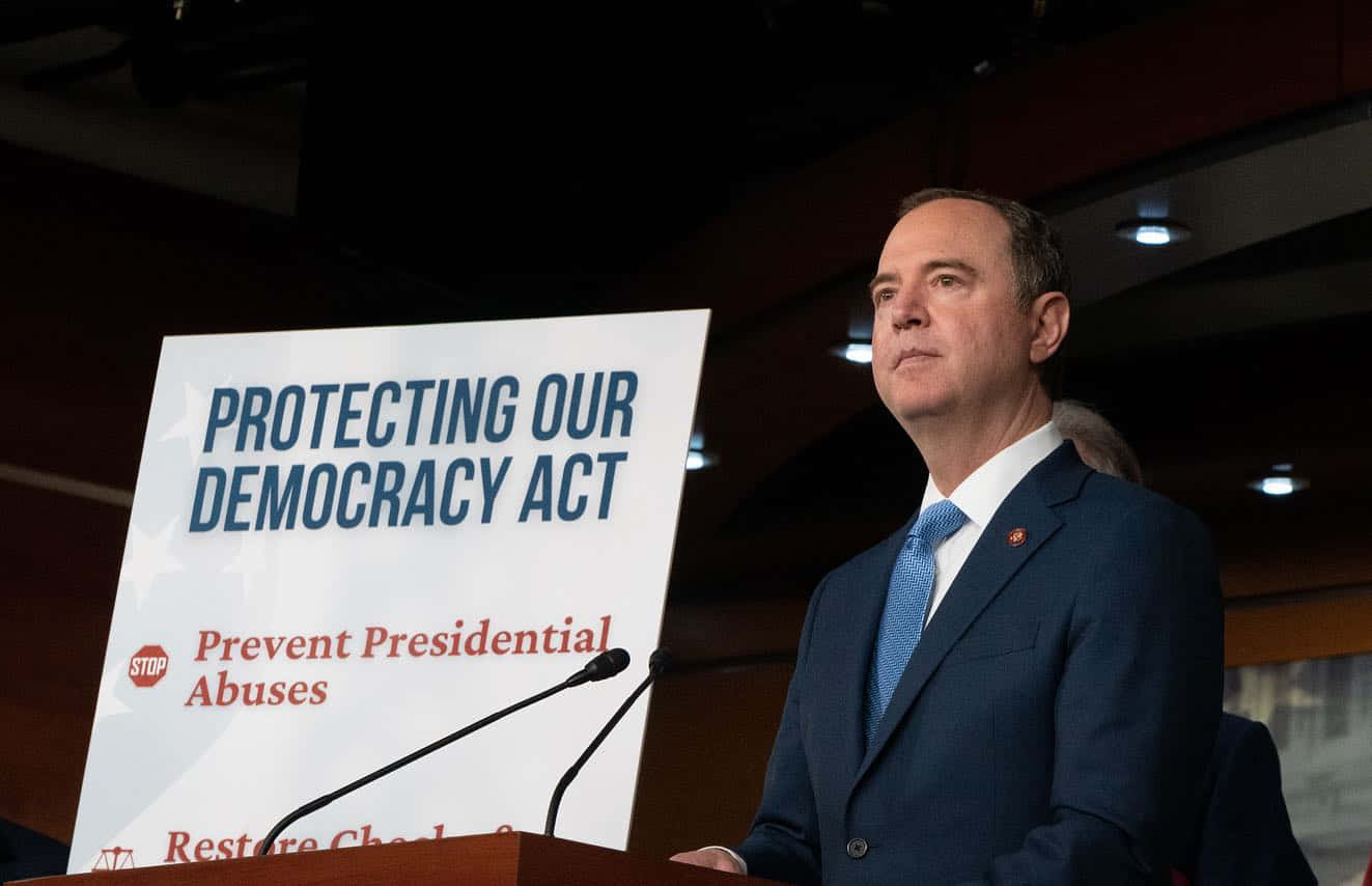 Adam Schiff Giving A Speech