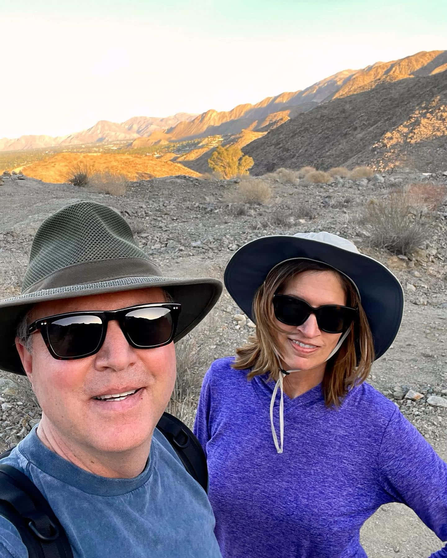Adam Schiff Hiking With His Wife