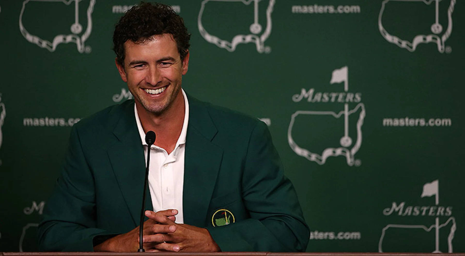 Adam Scott At Masters Tournament Background