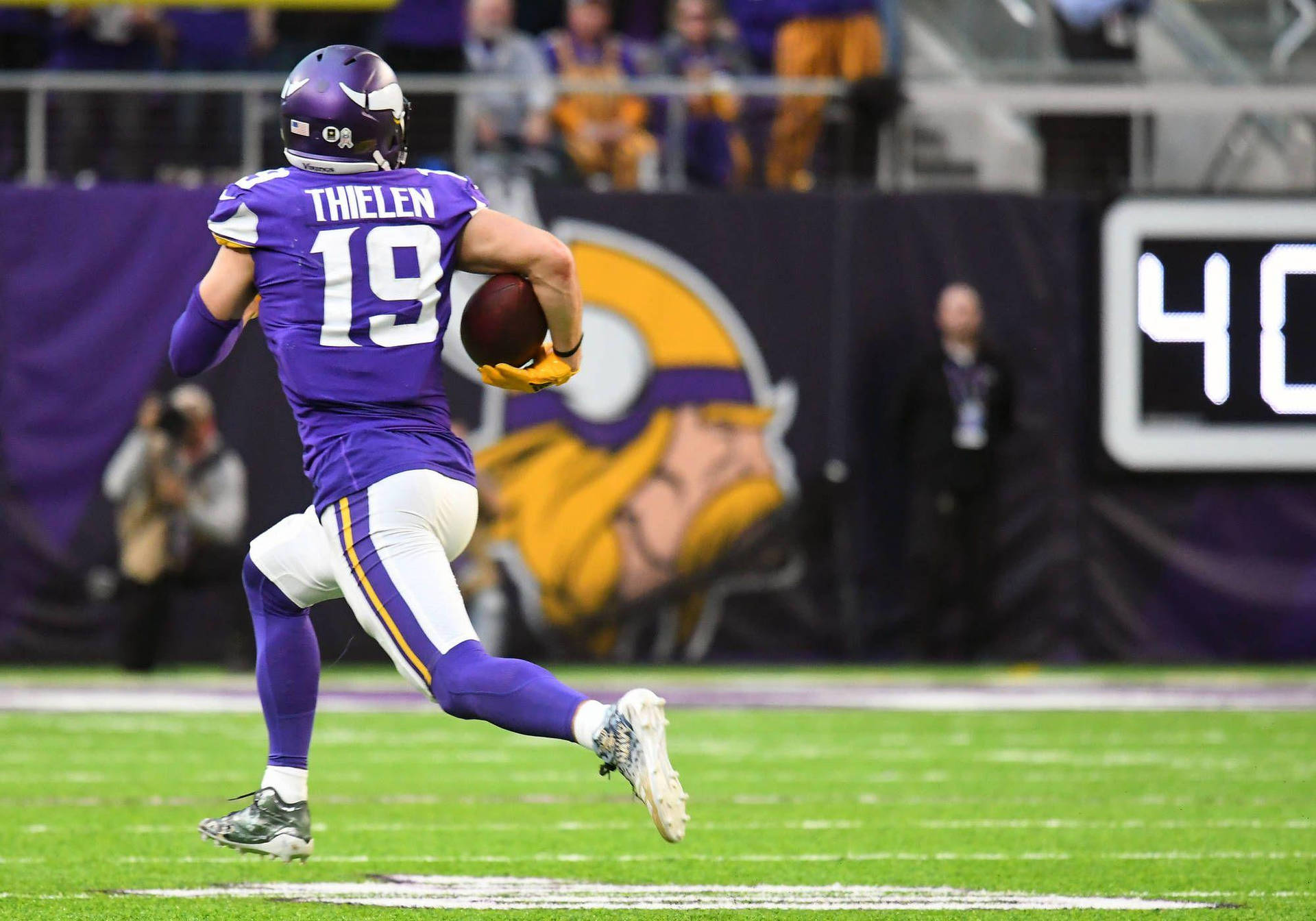 Adam Thielen Back View Background