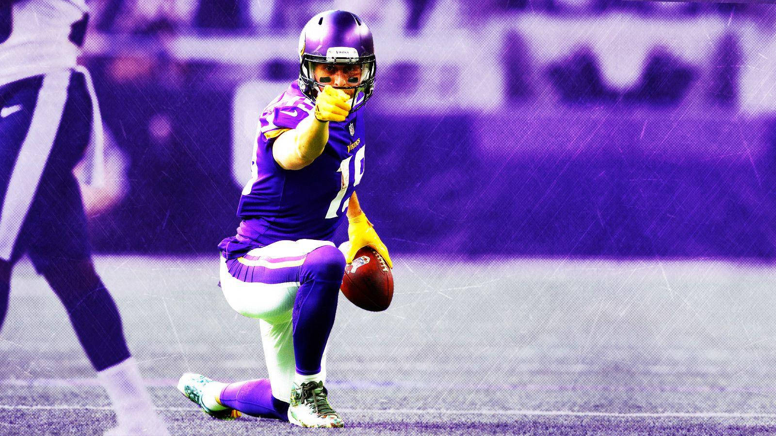 Adam Thielen Nfl Momentum Poster Background