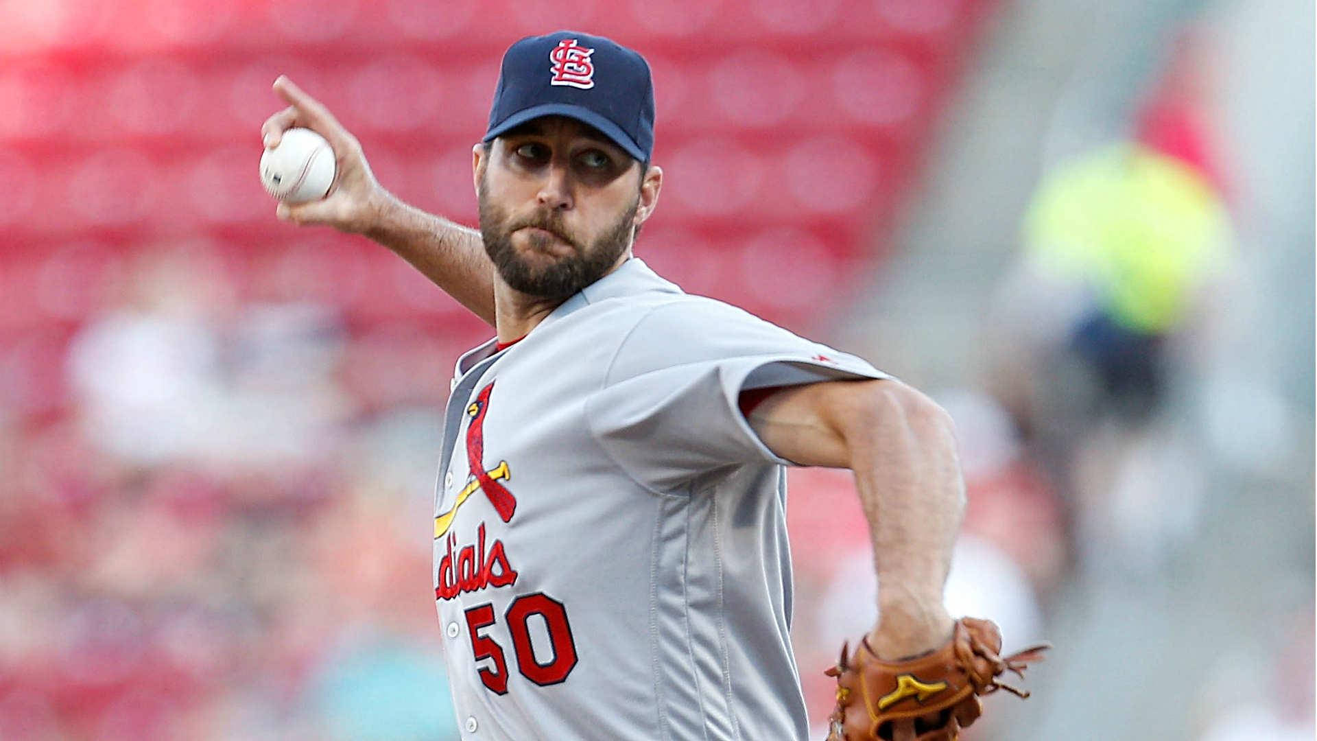 Adam Wainwright Pitching During Game Background