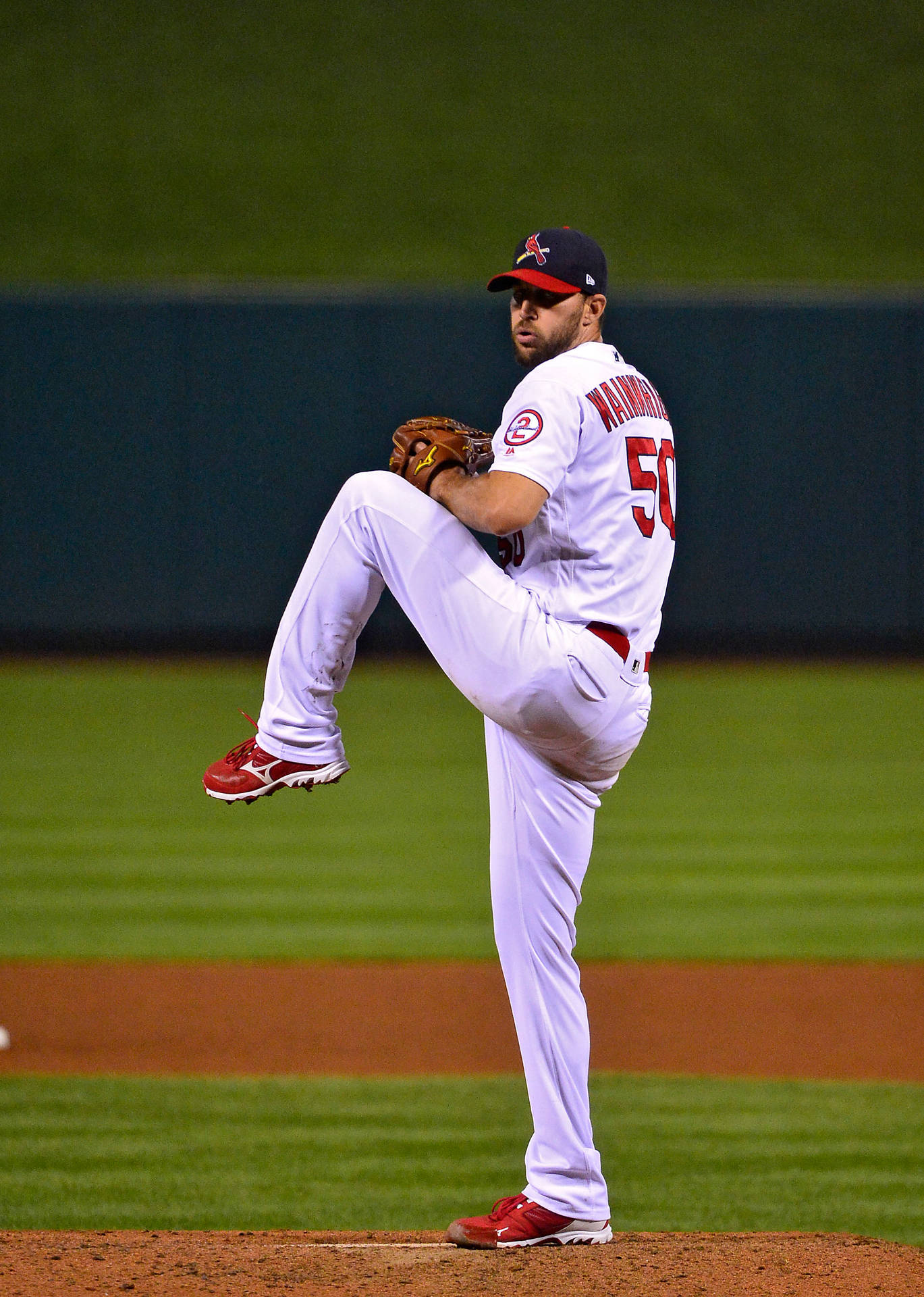 Adam Wainwright Pitching Pose Background