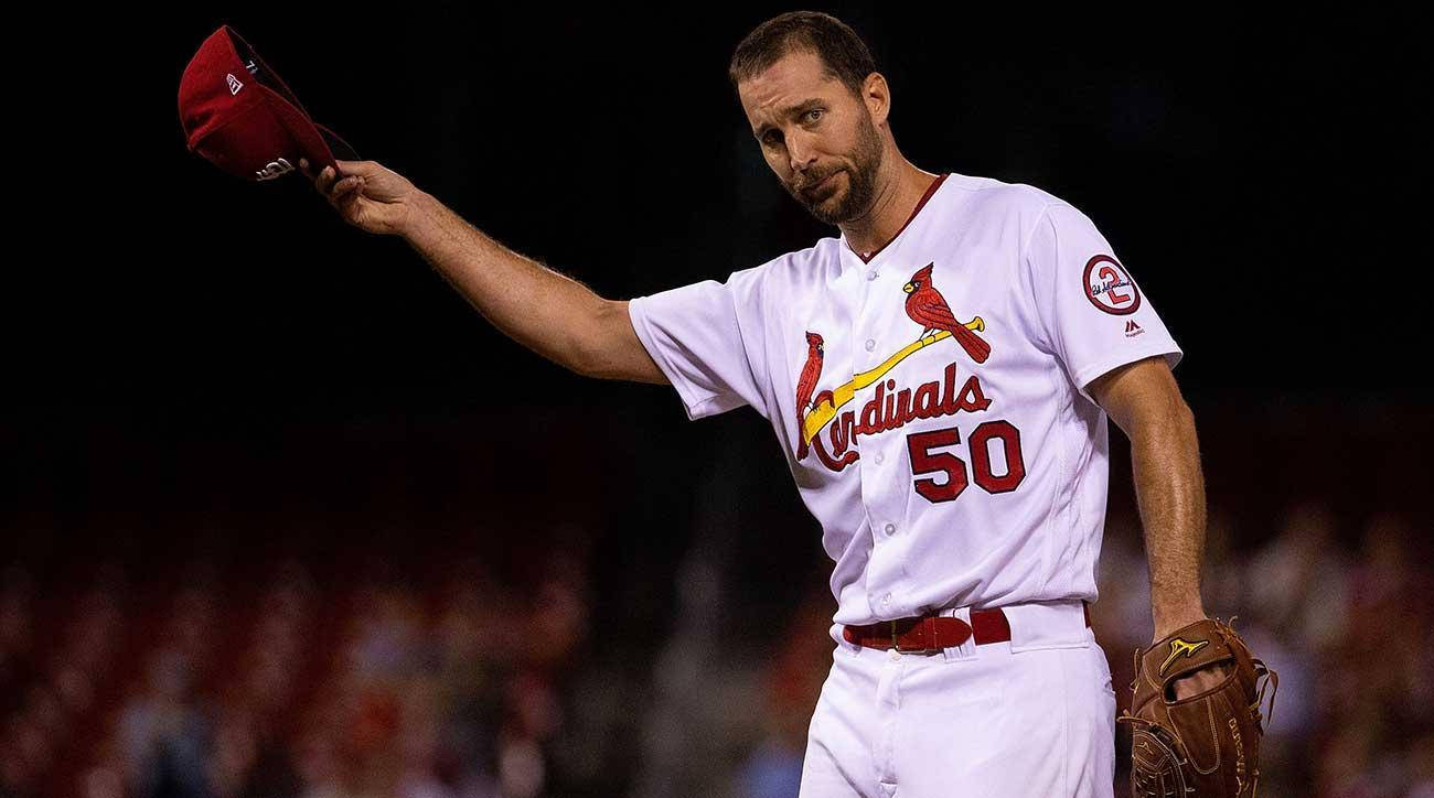 Adam Wainwright Removing Cap Background