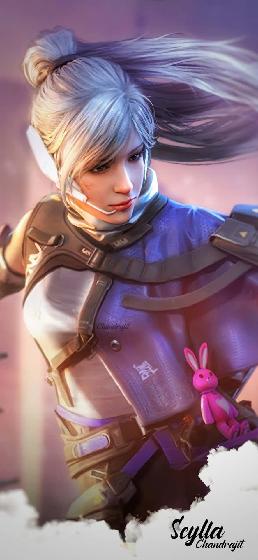 Adamant Video Game Girl Background