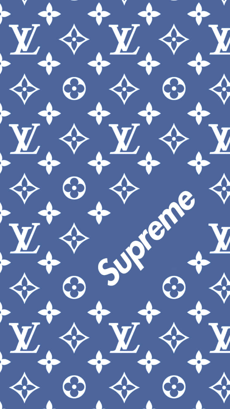 Add A Classic Loui Vuitton Touch With This Blue Monogram Bag Background