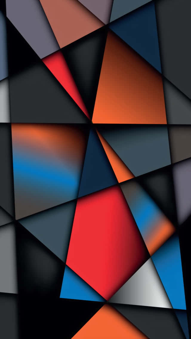 Add A Colourful Touch To Your Device With This Geometric Iphone Wallpaper