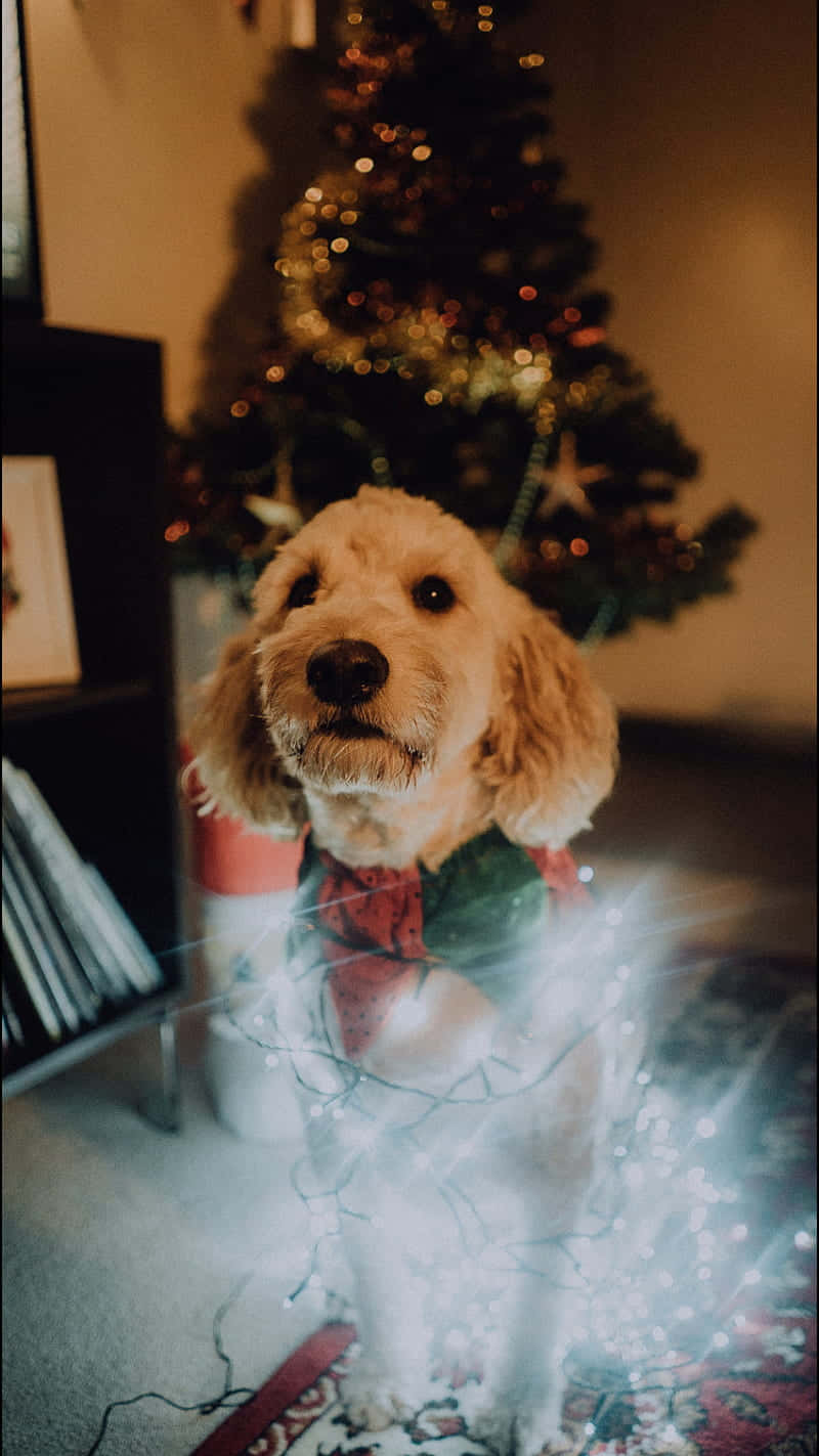 Add A Festive Sparkle To Your Holiday Season With Twinkling Christmas Lights! Background