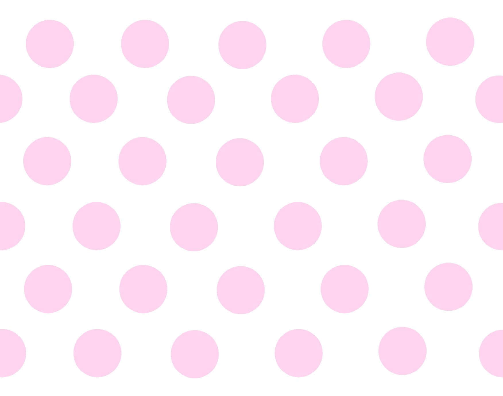 Add A Fun And Unique Touch To Your Home With This Bright Pink Polka Dot Wallpaper. Background