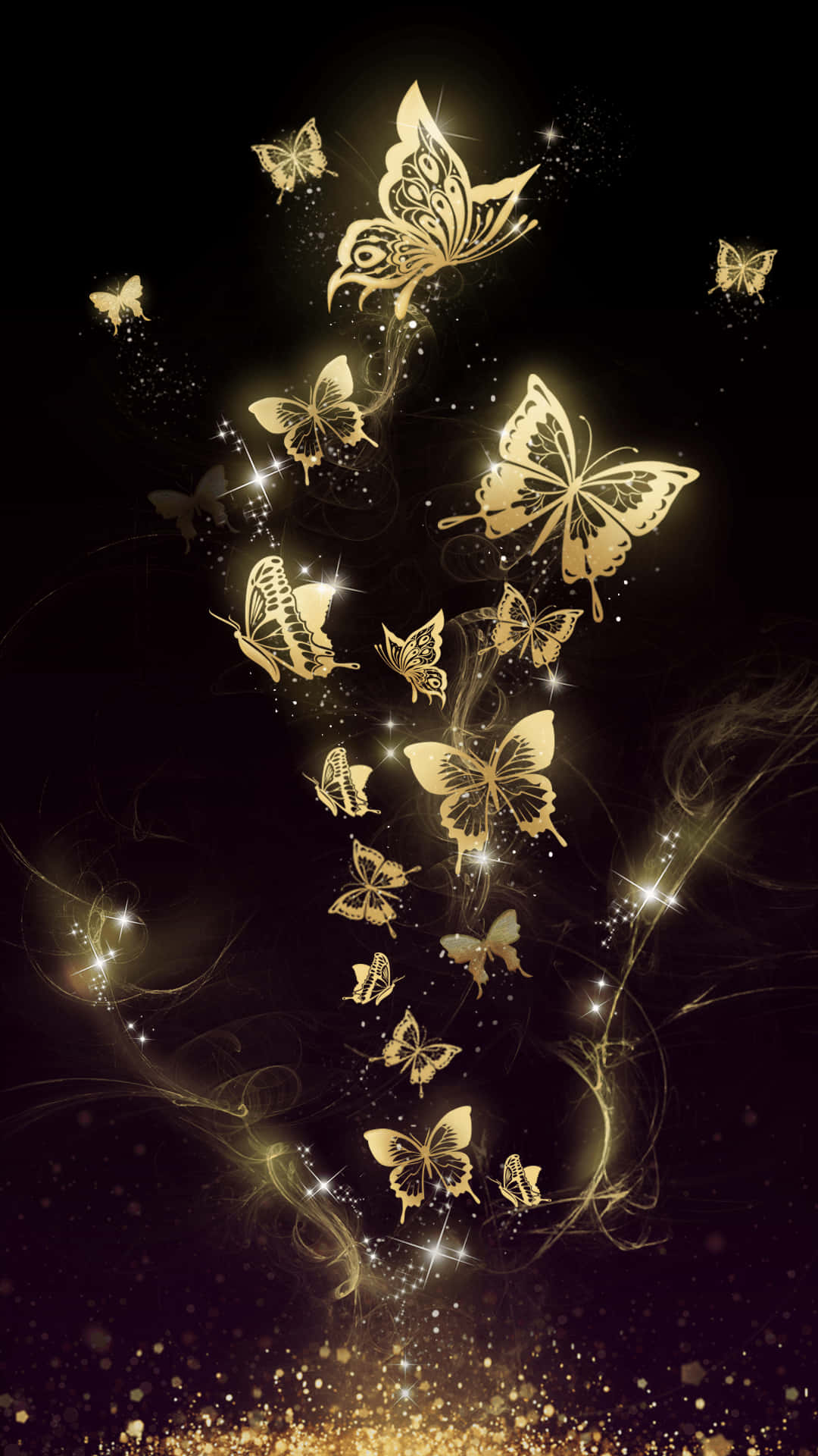Add A Magical Touch To Your Look With A Glitter Butterfly Background