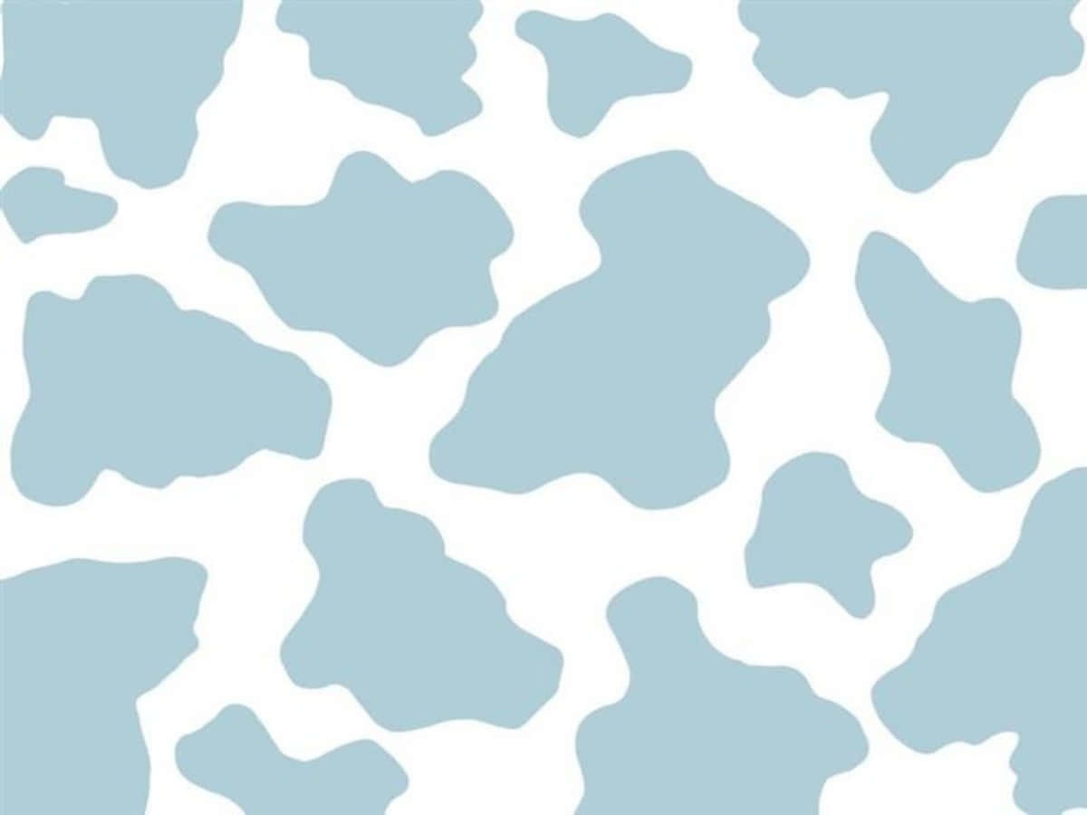 Add A Splash Of Blue To Your Home With The Blue Cow Print Background