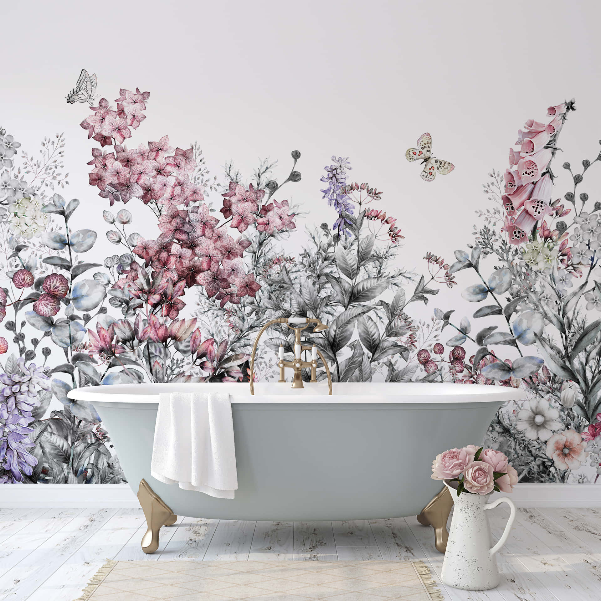 Add A Splash Of Pink To Your Grey Living Room Background
