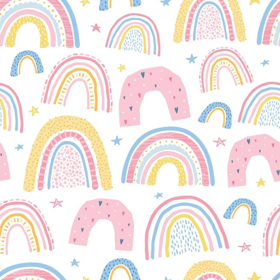 Add A Touch Of Boho Charm To Your Walls With This Rainbow Inspired Wallpaper. Background